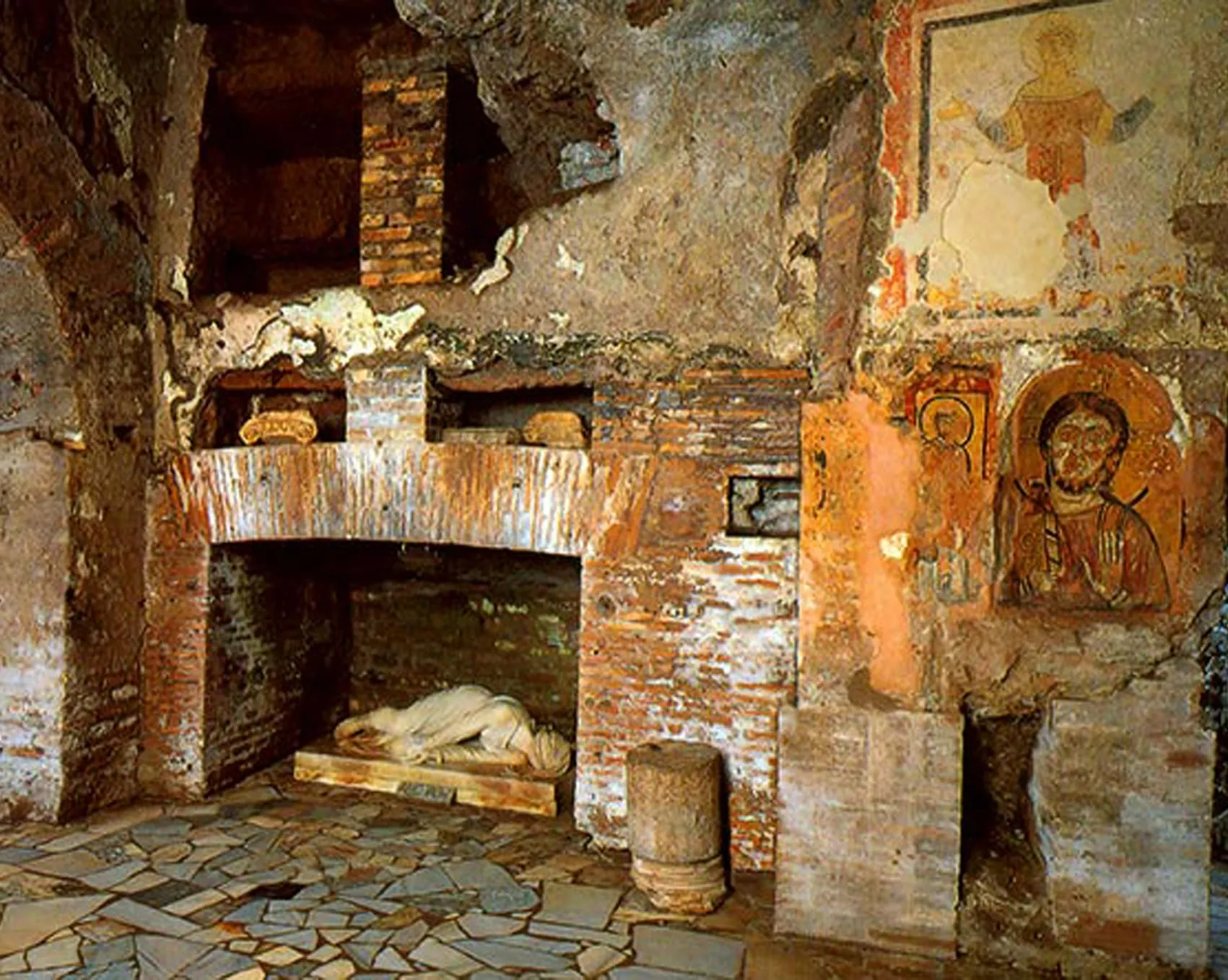 Catacombs of San Callisto underground corridors