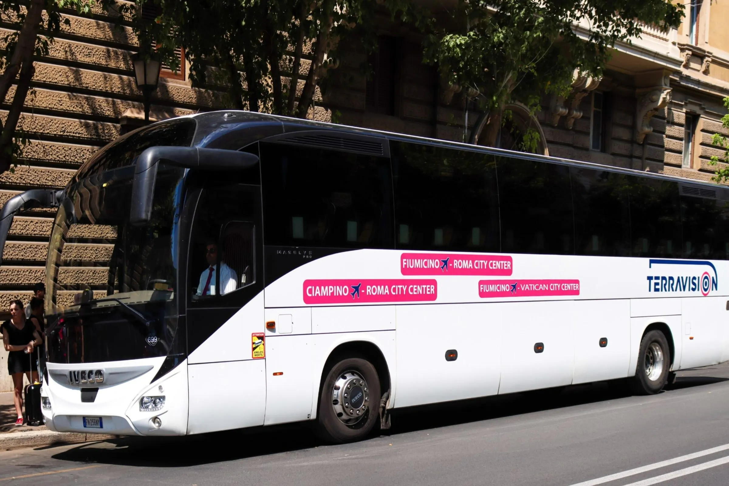 Terravision shuttle bus service at airport