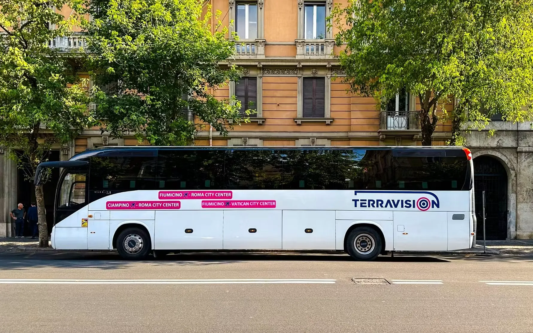 Terravision airport bus transfer service