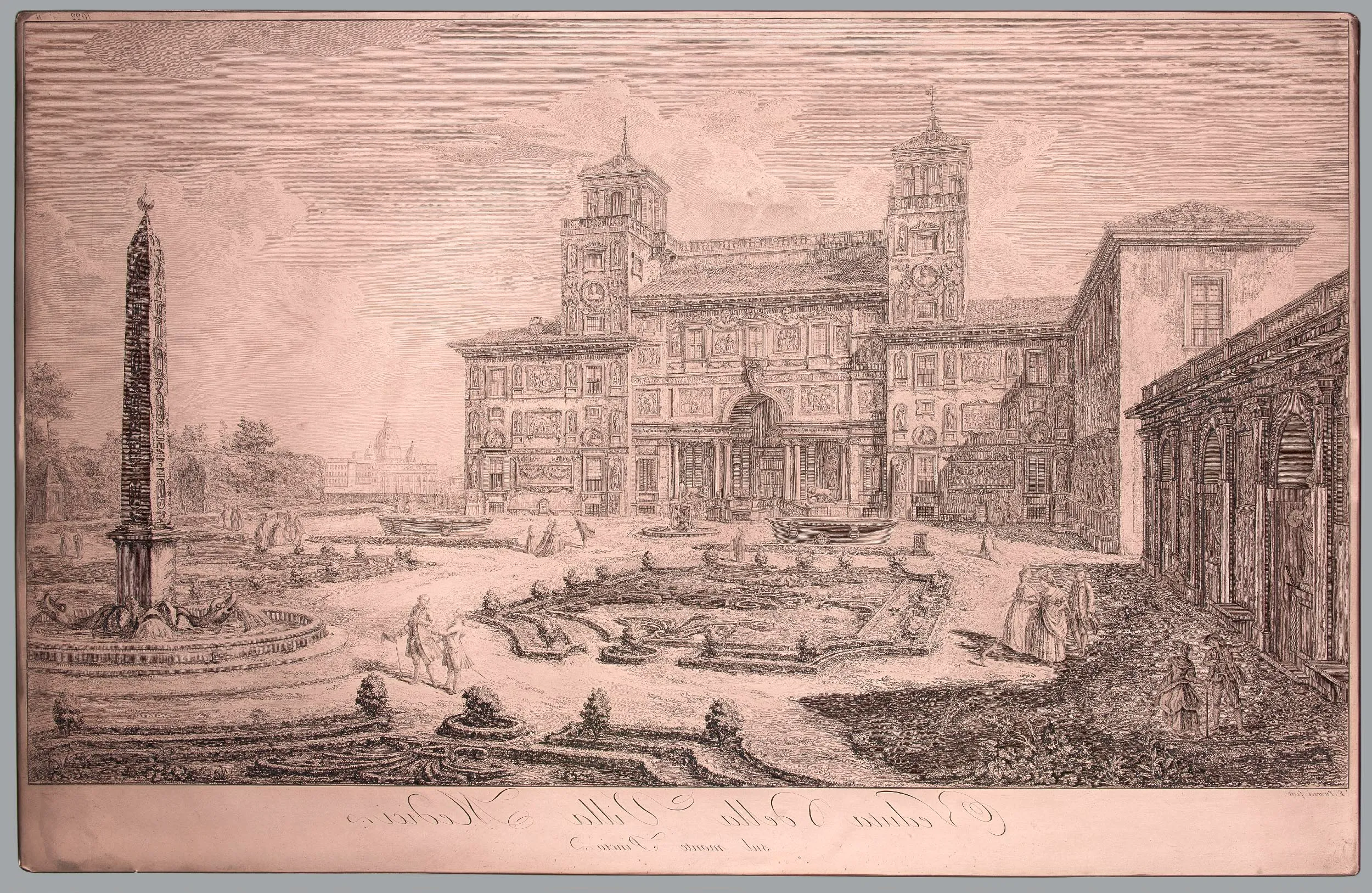 Drawing of Villa Medici by Francesco Piranesi