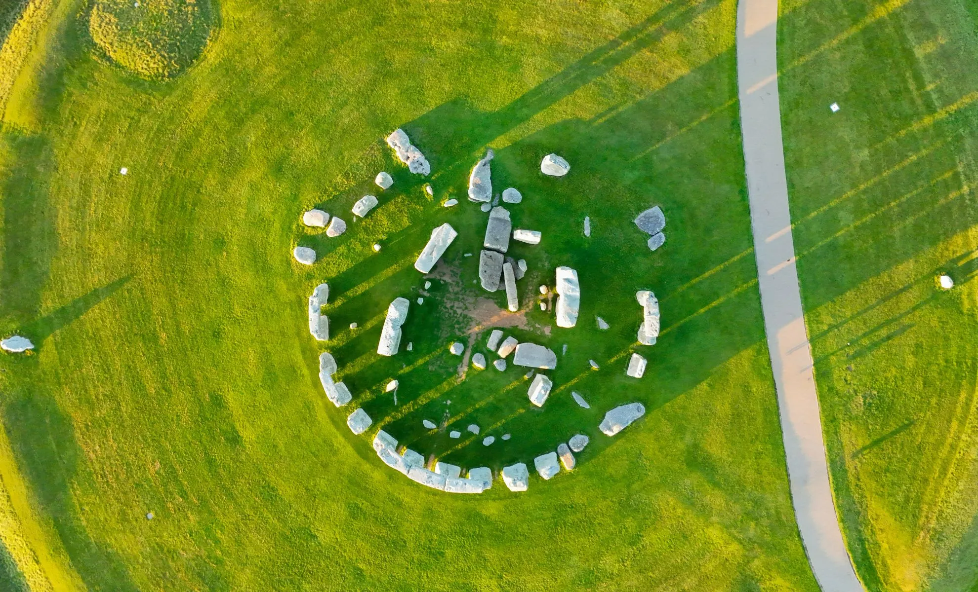 Aerial view of Stonehenge on Salisbury Plain