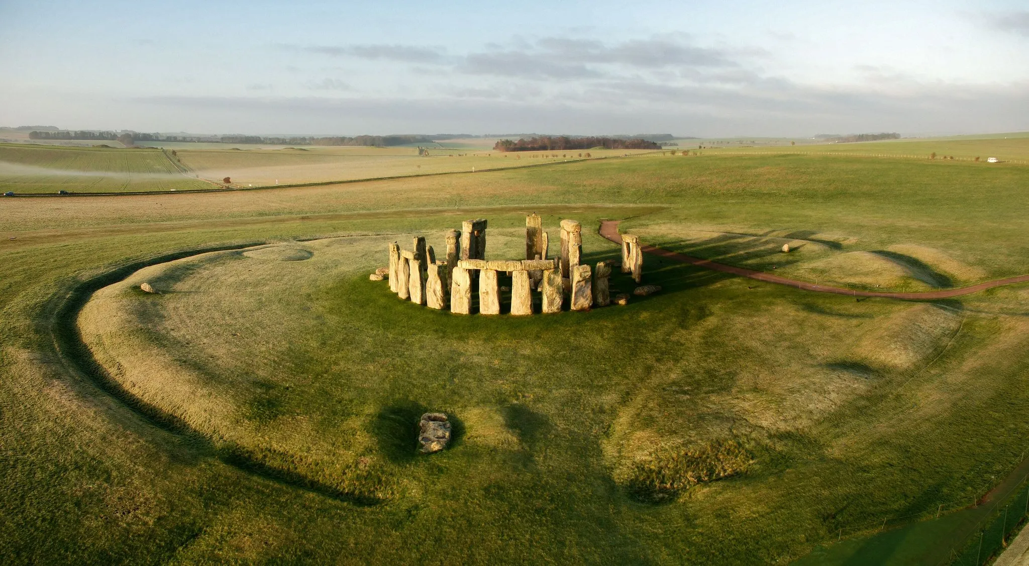 Conservation and visitor pathways around Stonehenge