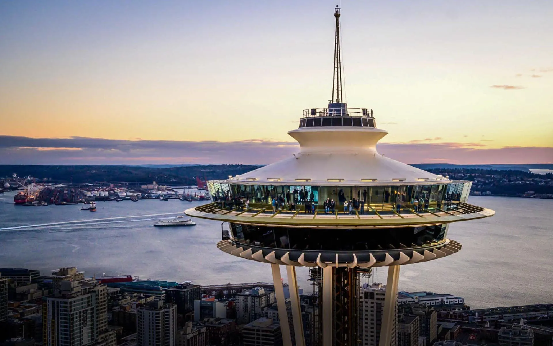 Space Needle at dusk