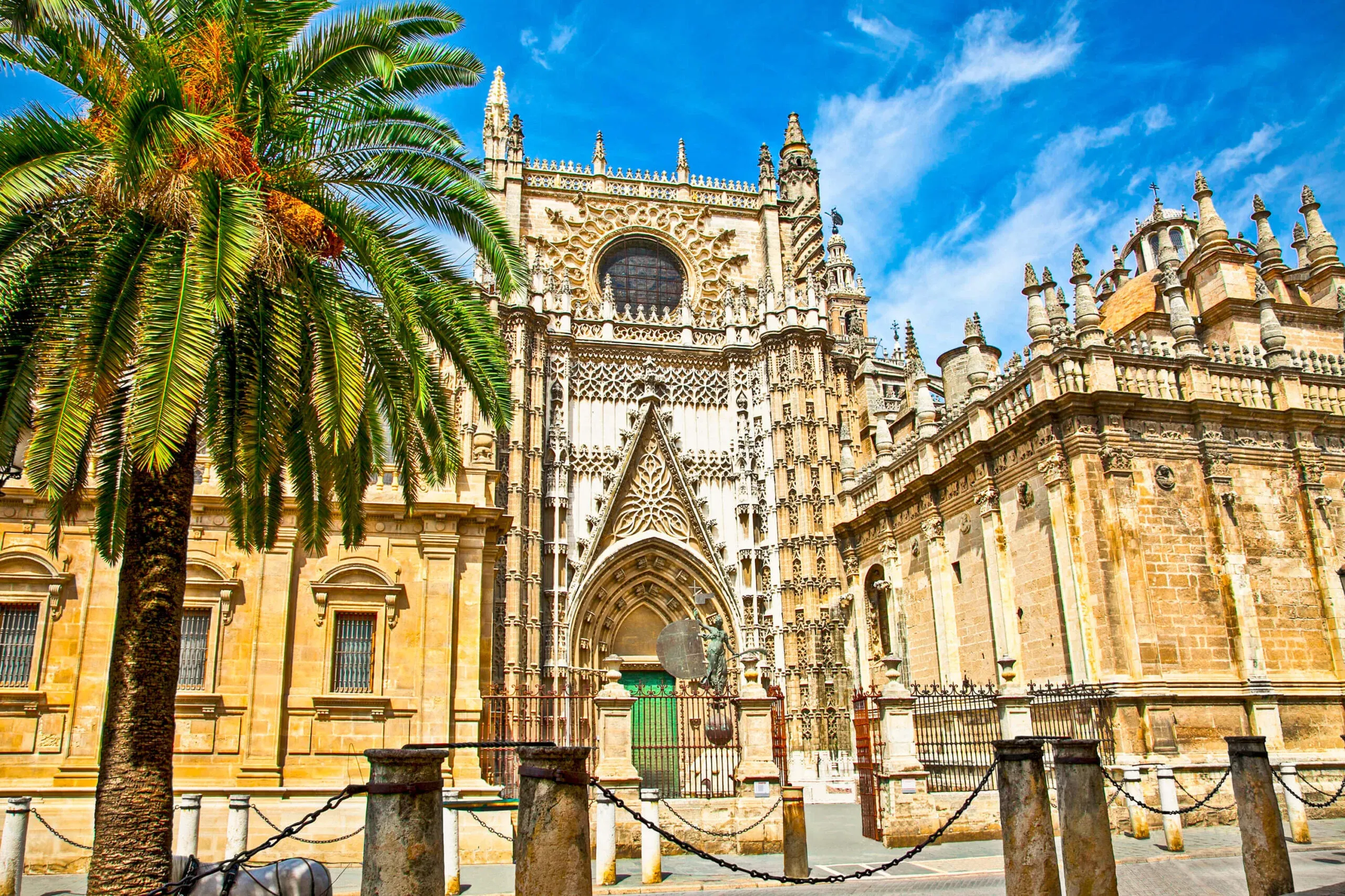 Entrance view of Seville Cathedral