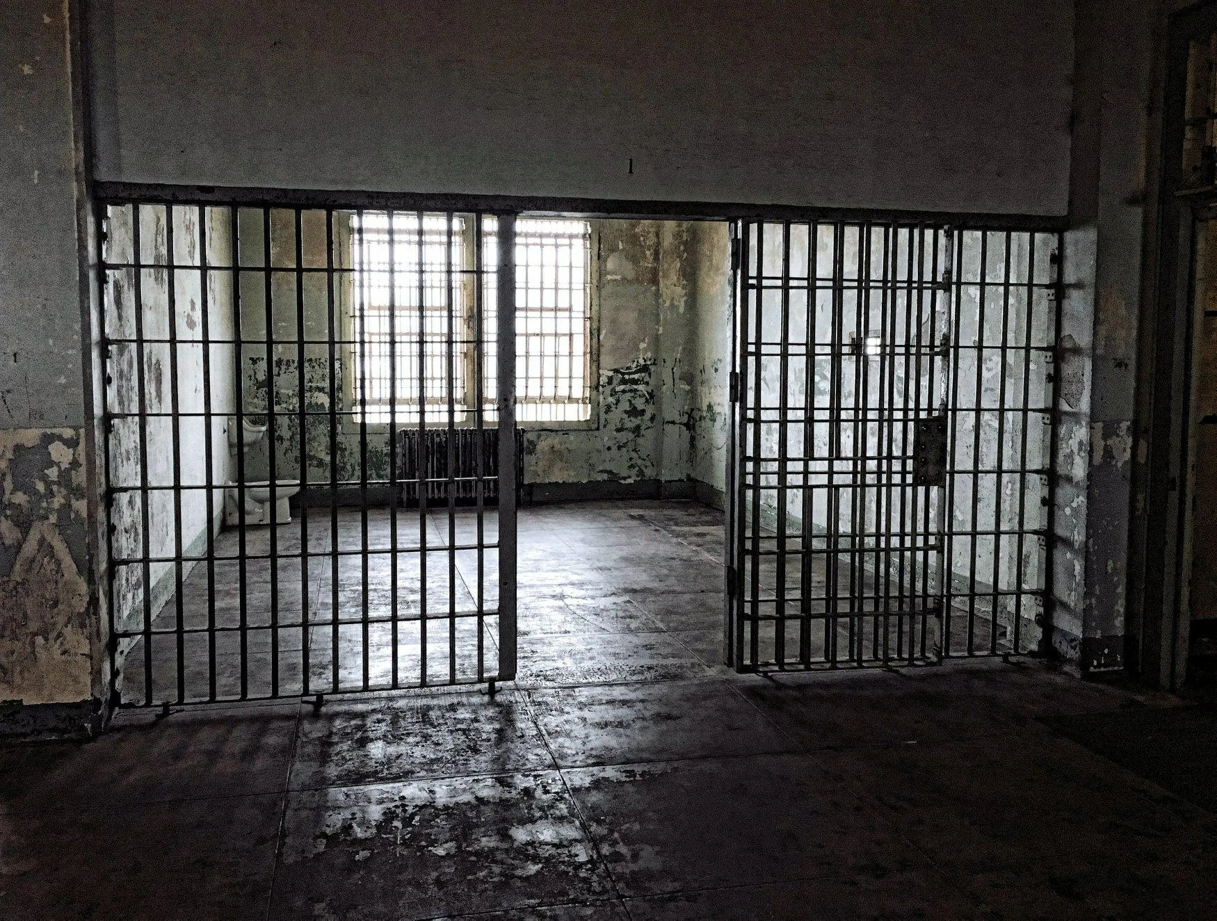 Hospital ward cell with a window on Alcatraz