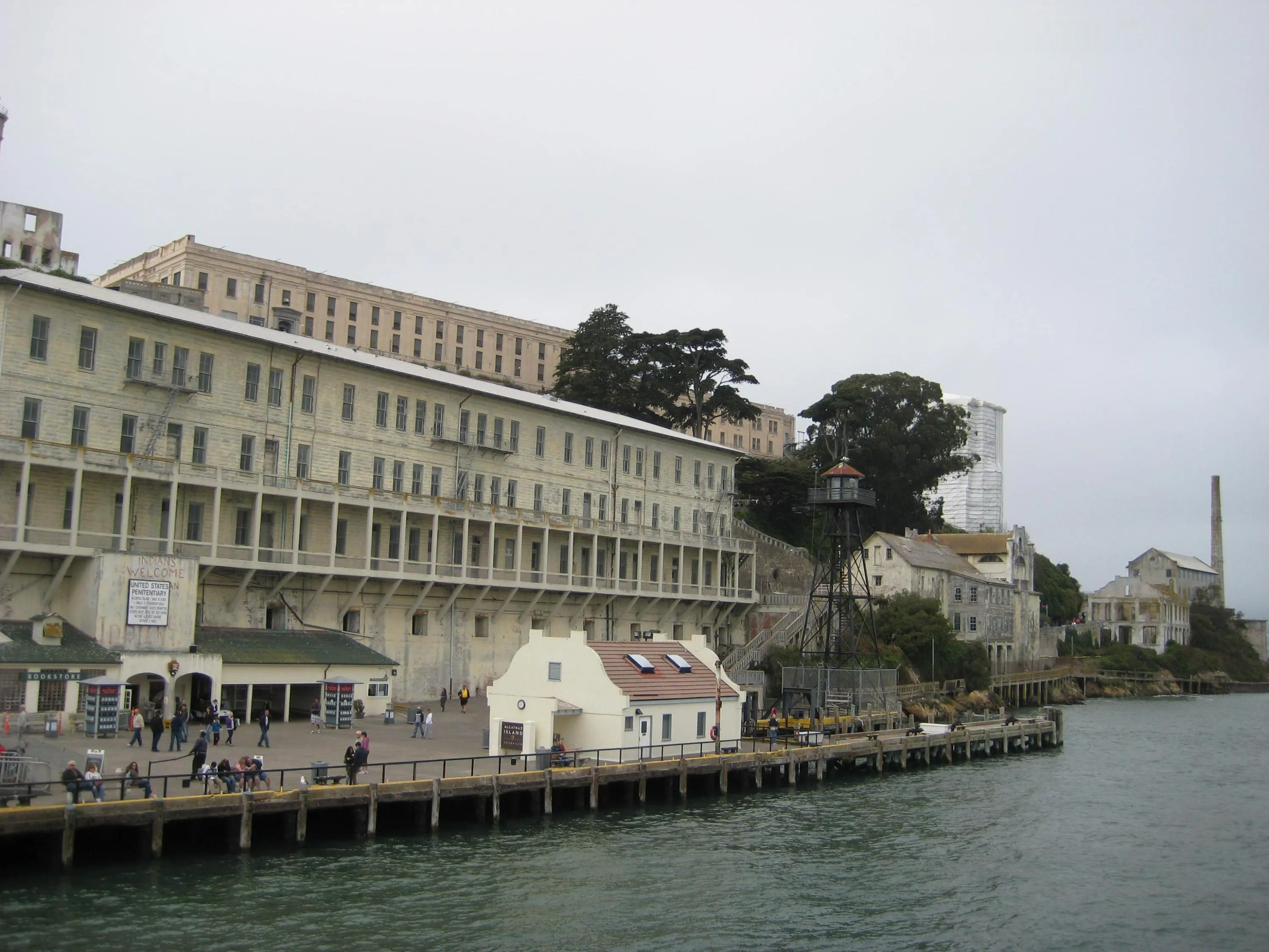 Alcatraz Island pier and dock area