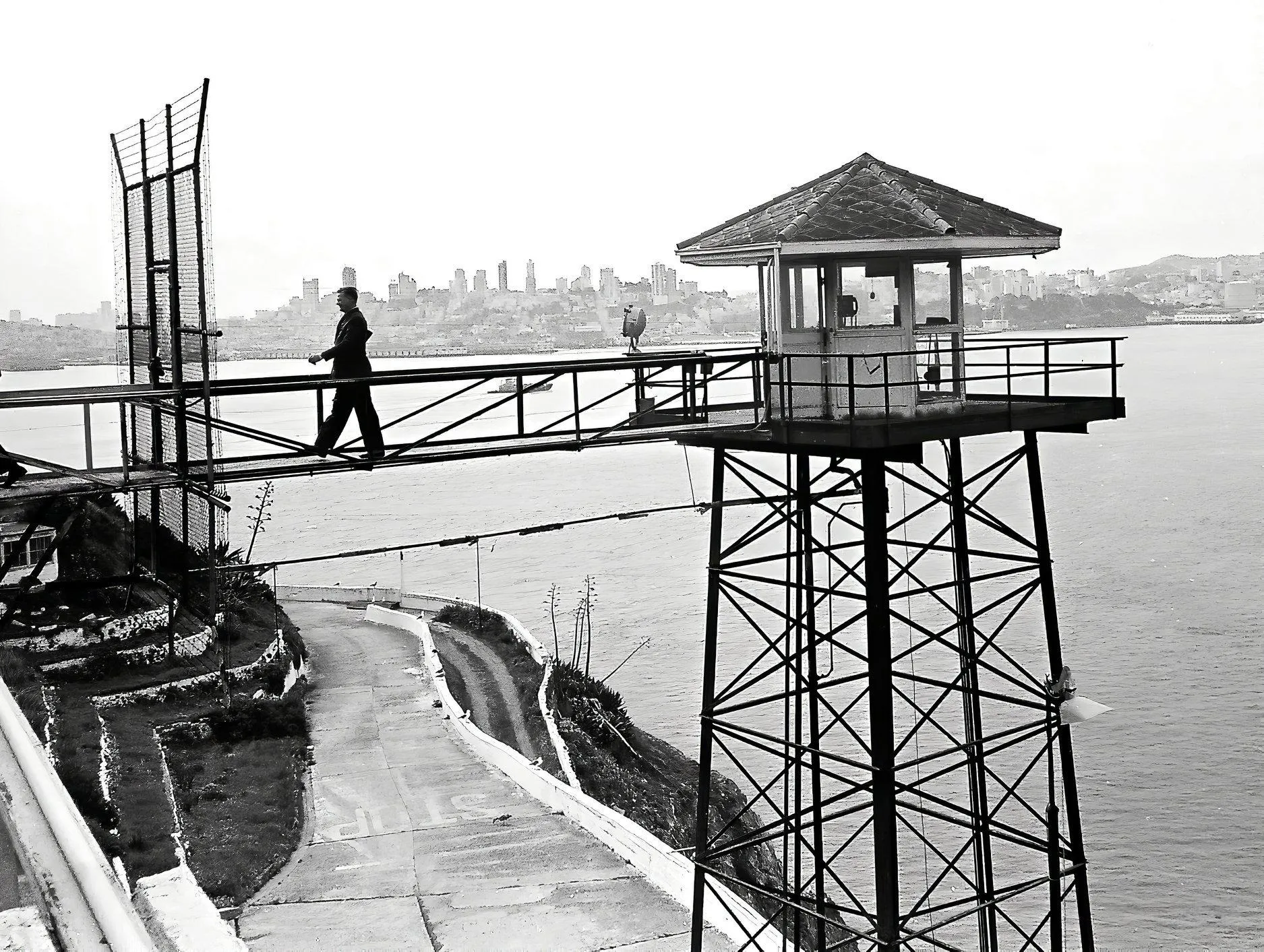 Alcatraz road tower and catwalk