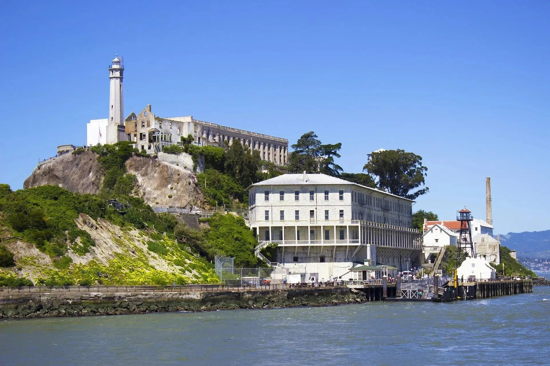 Alcatraz Island sea view