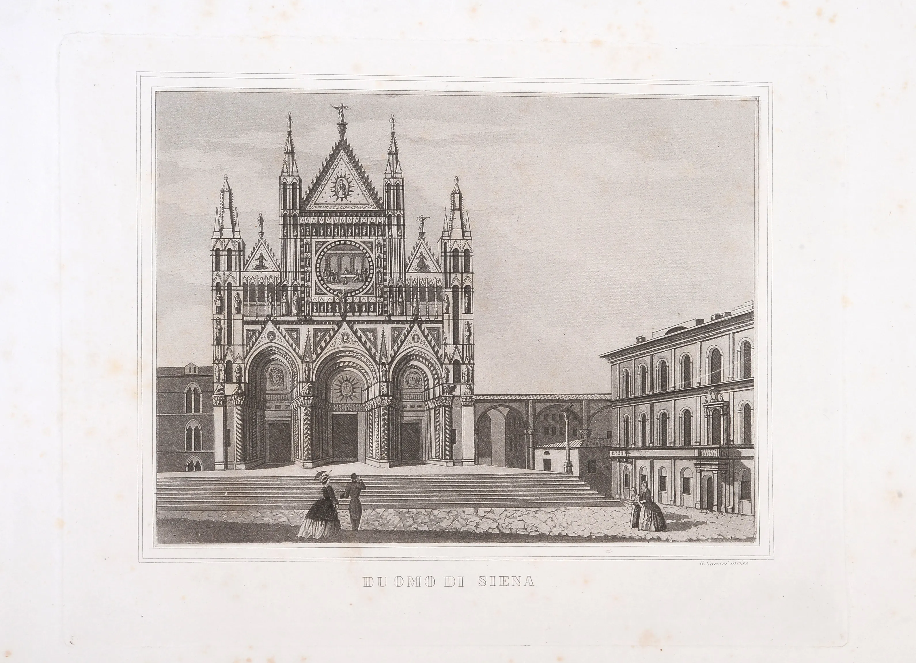 Historical print of Siena Cathedral