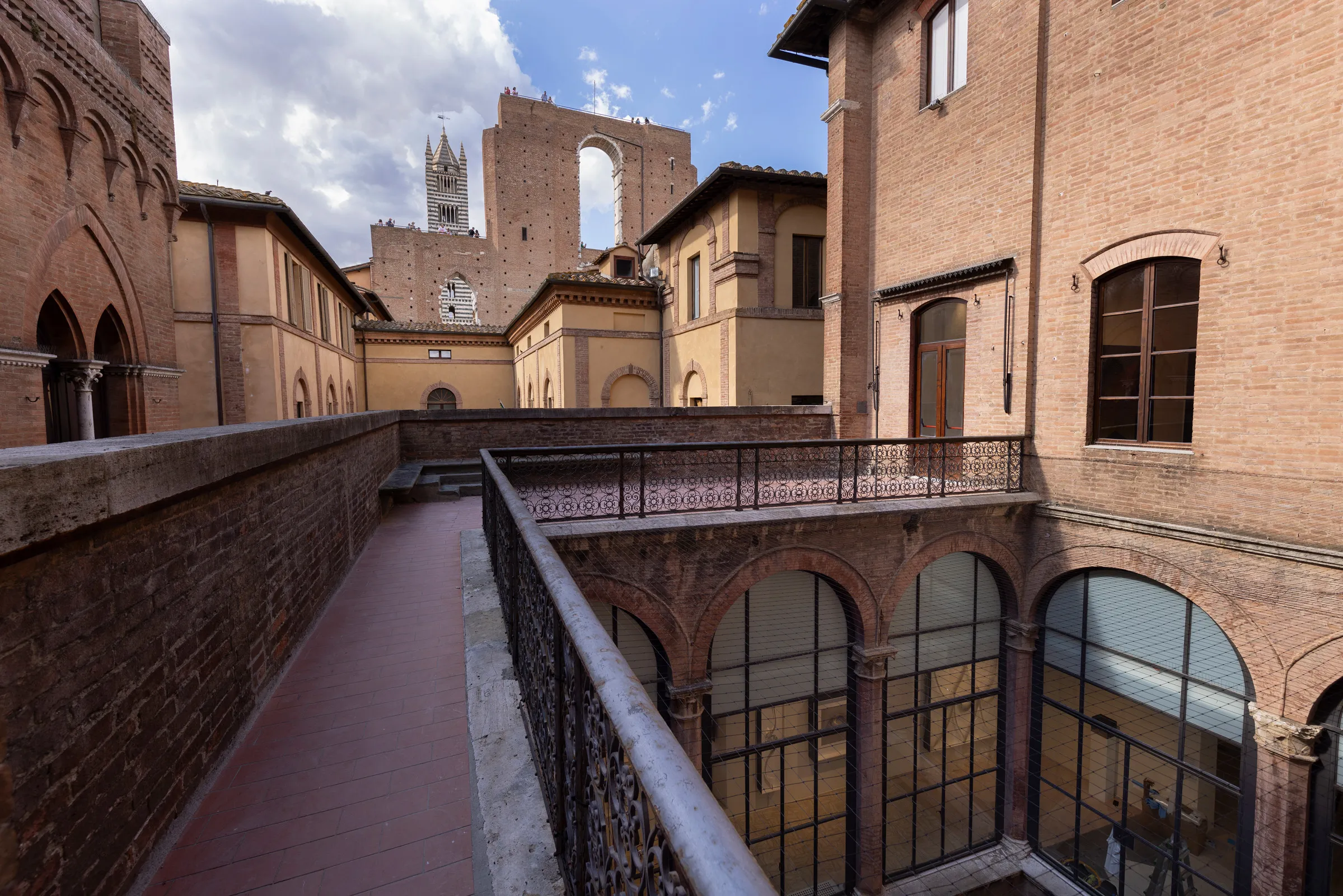 Facade of Palazzo delle Papesse in Siena