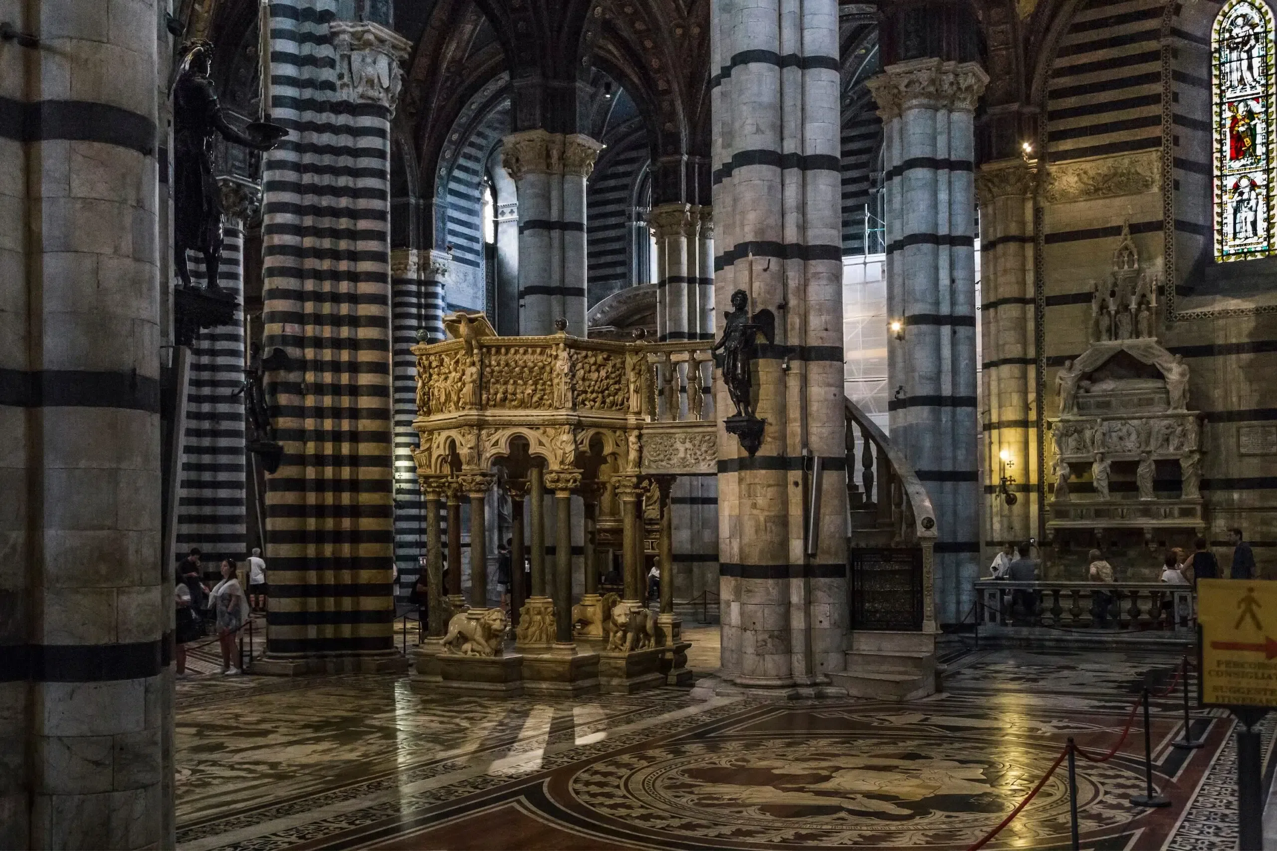 Pulpit in the main nave of Siena Cathedral