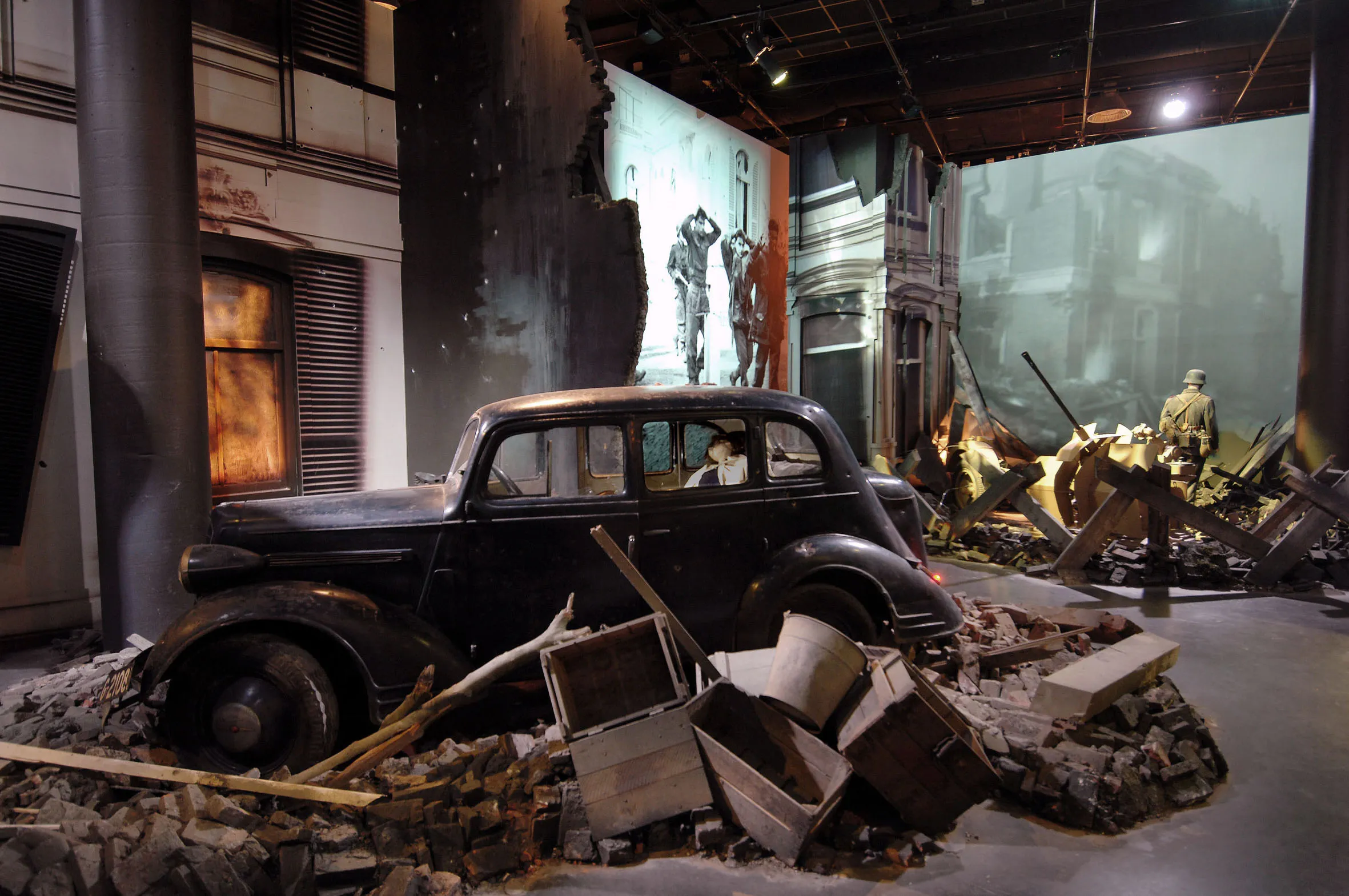 Civilian destruction in Normandy during wartime