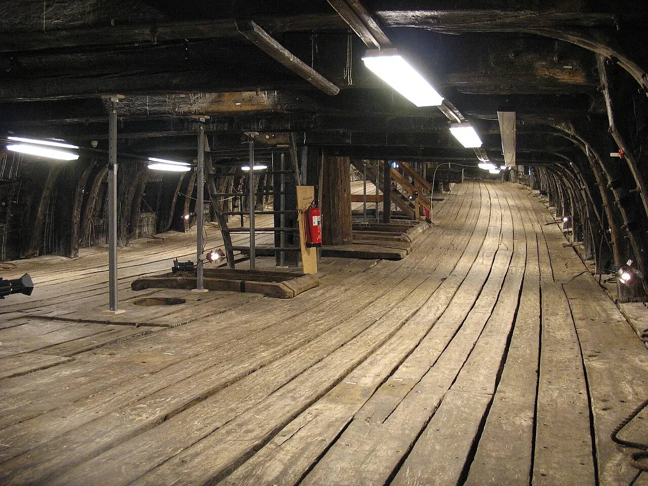The lower gundeck of the Vasa