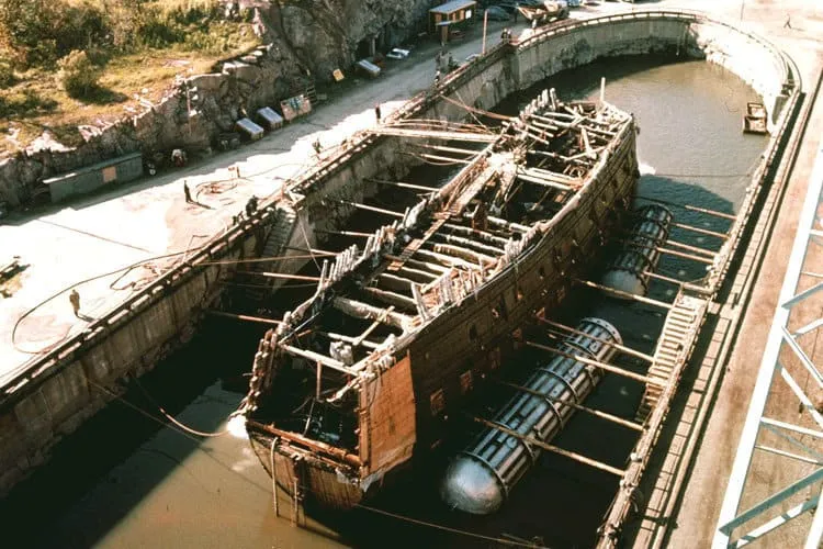 The Vasa moved into its final museum location