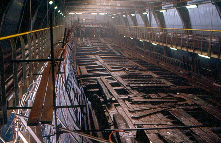 Ongoing restoration work on the Vasa