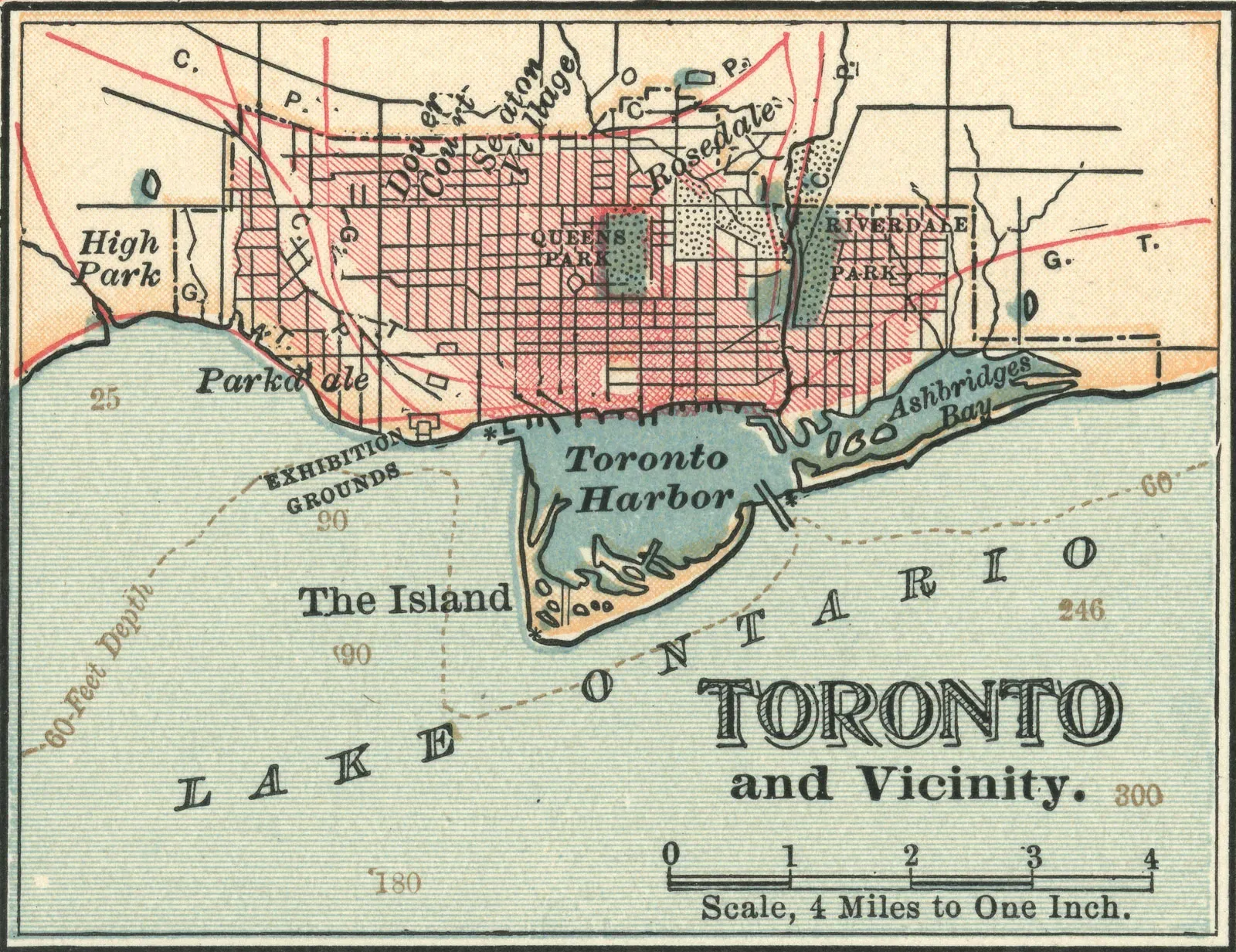 Illustrated map of Toronto landmarks