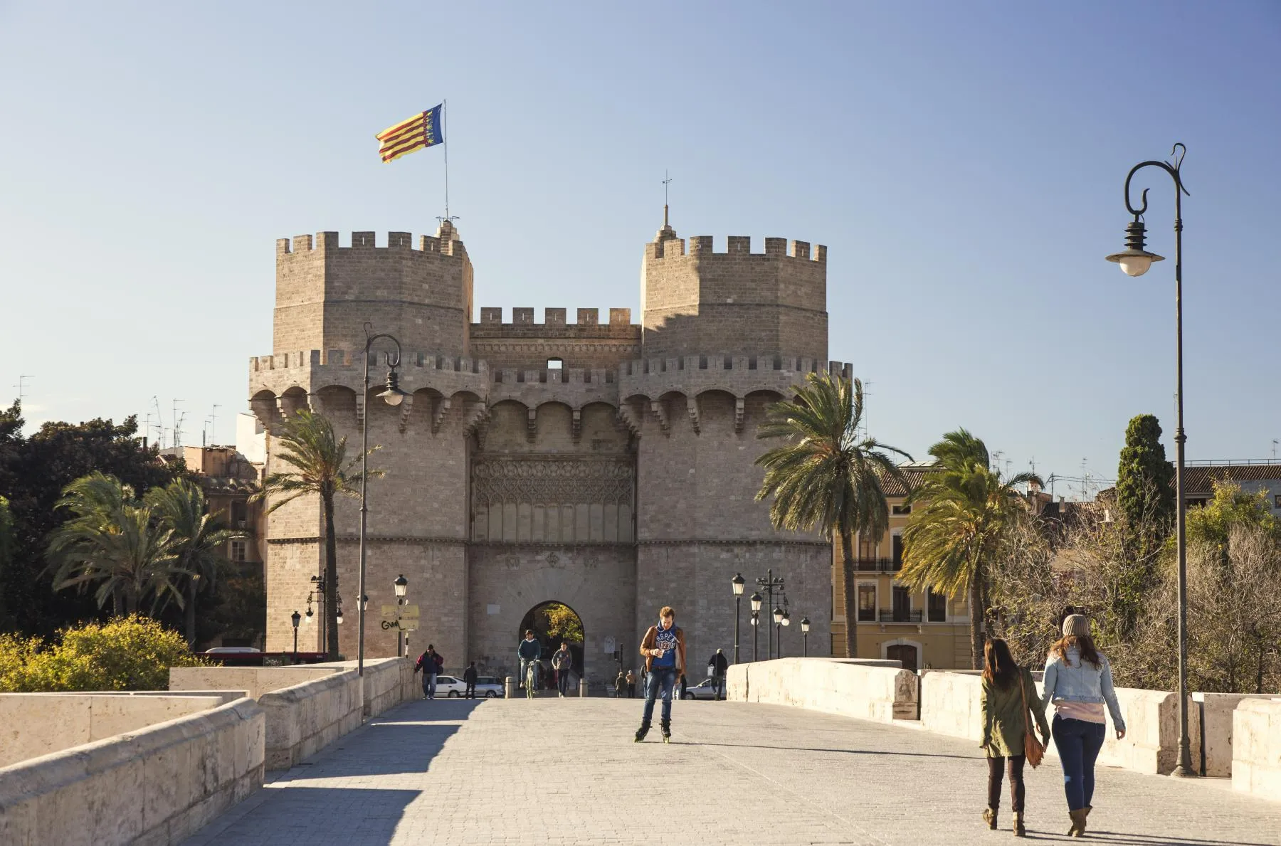 Gate area of Serranos Towers
