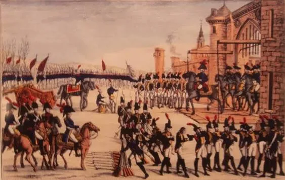 Artwork depicting the Siege of Valencia in 1812