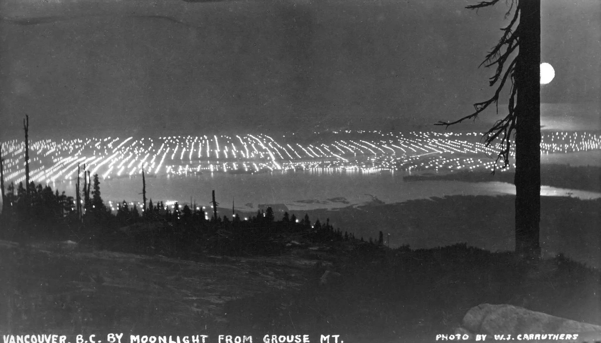 View toward Vancouver from Grouse Mountain in 1915