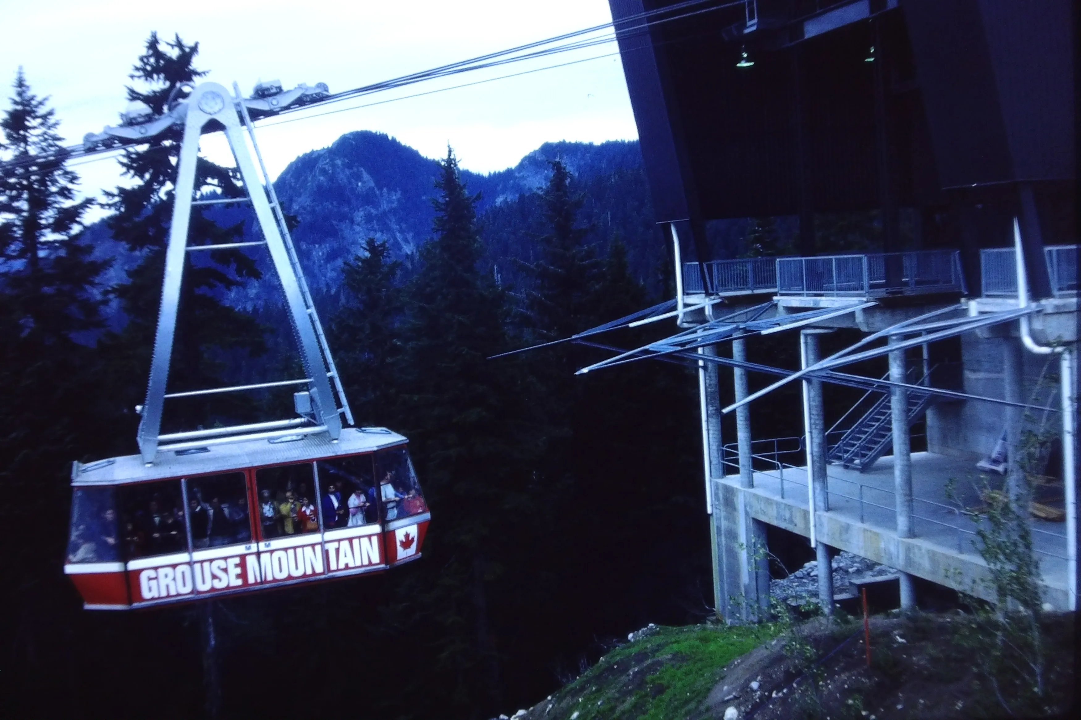 Grouse Mountain cableway station in 1970