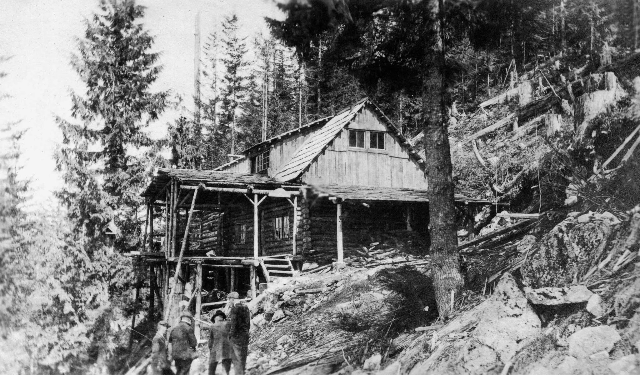Climbers' lodge on Grouse Mountain in 1910