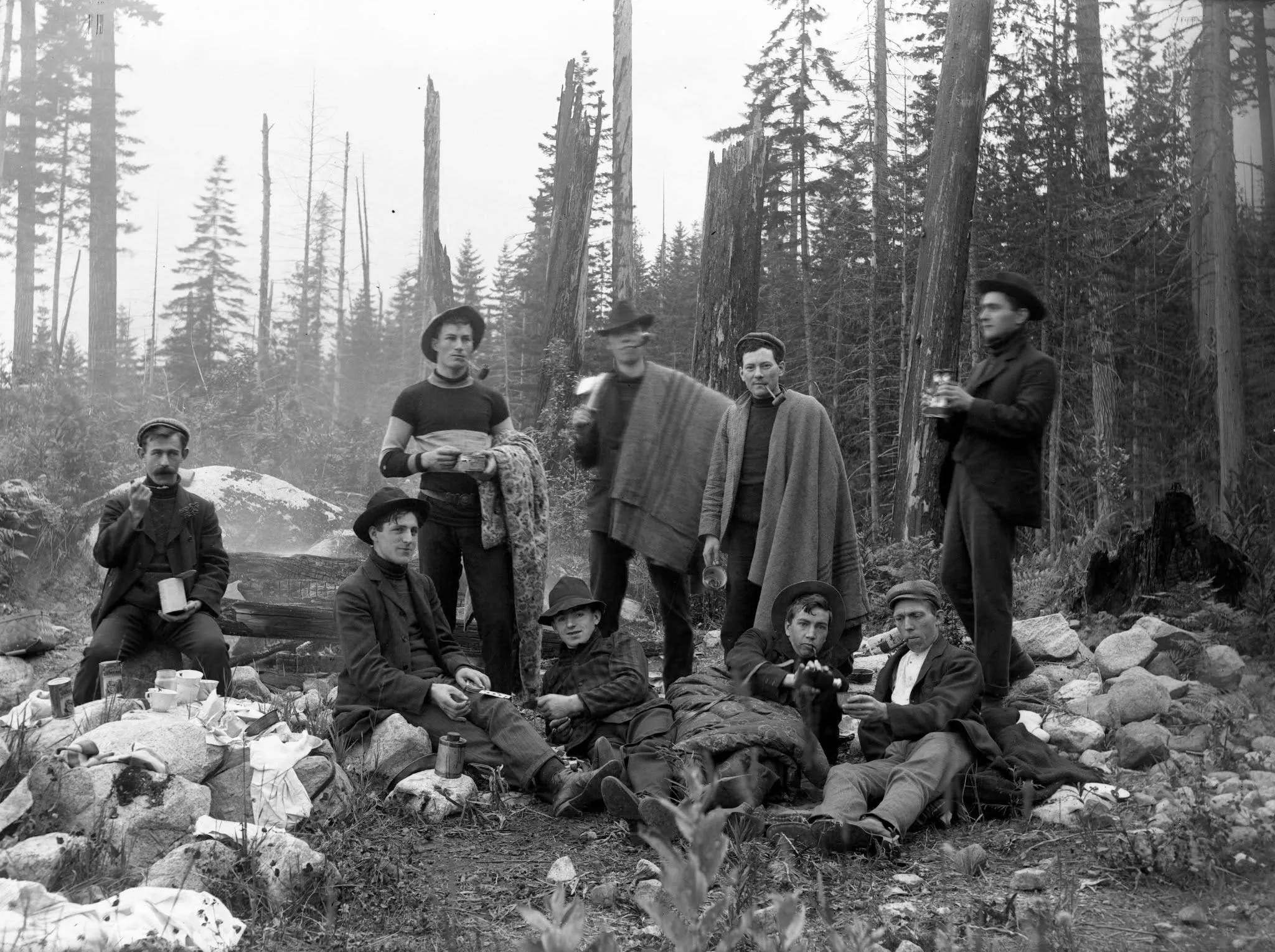 Early hikers on Grouse Mountain in 1902