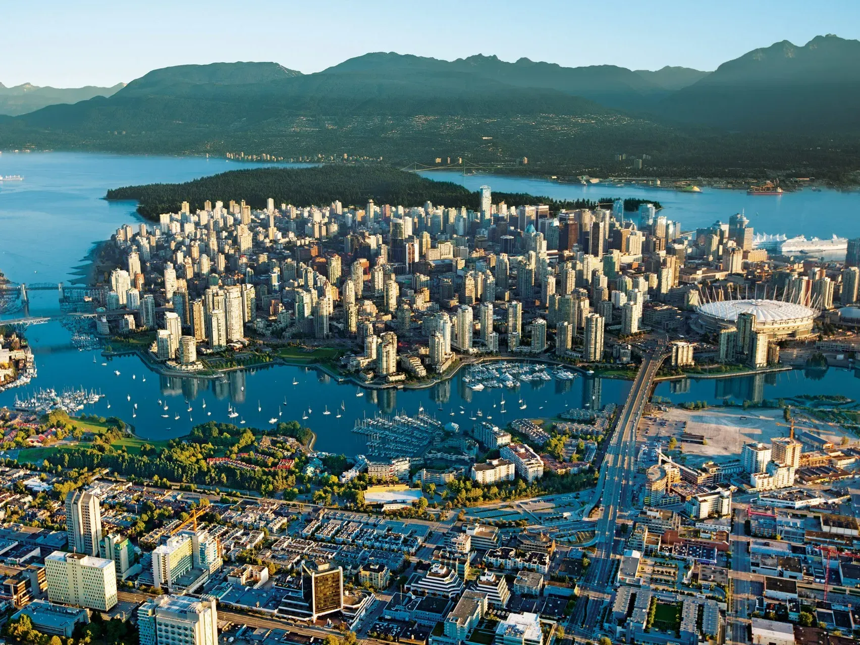 Bird's-eye view of Vancouver