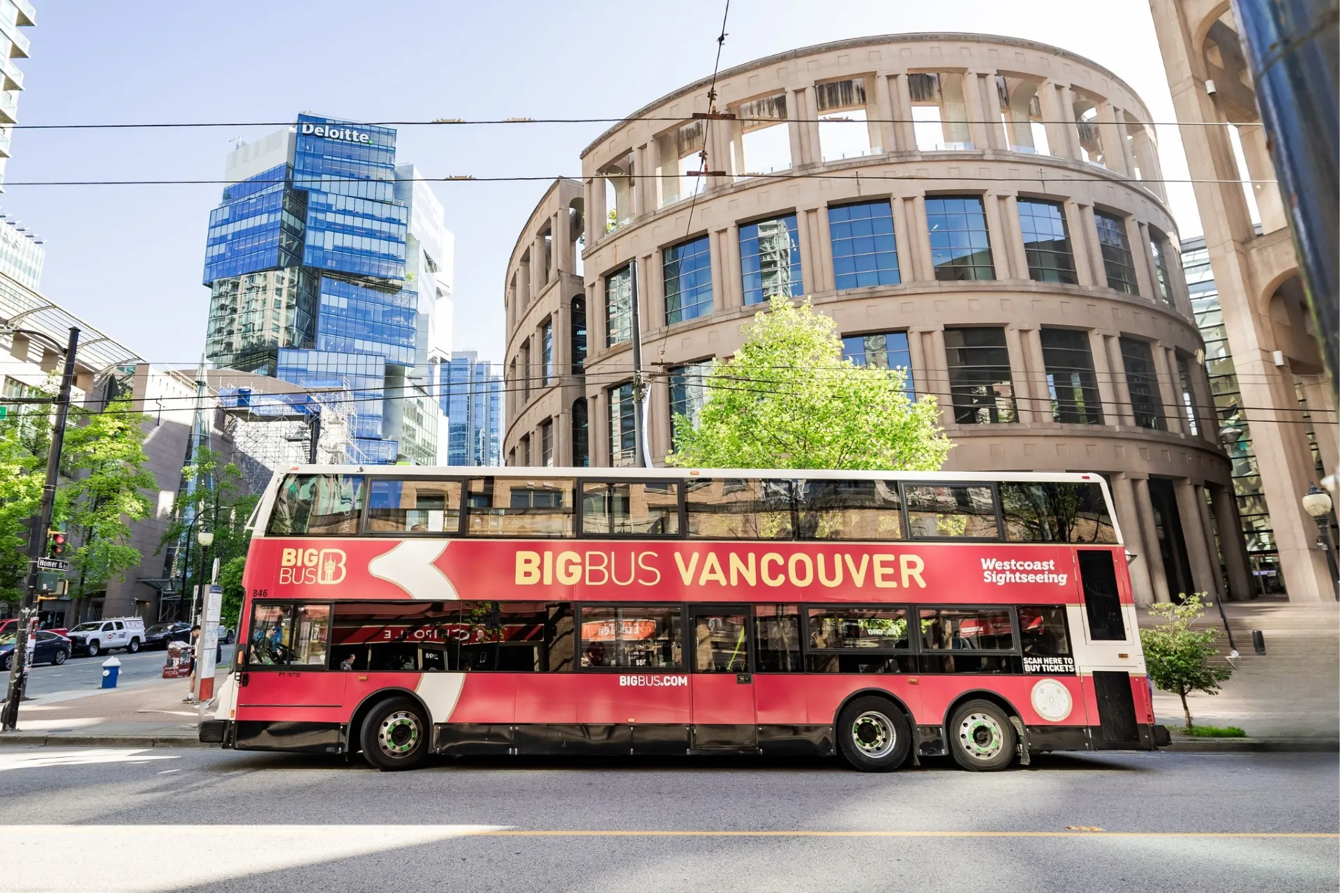 Vancouver sightseeing double-decker bus exterior