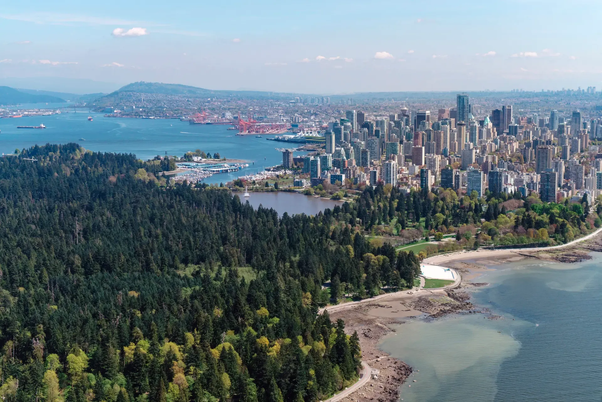 Stanley Park aerial view
