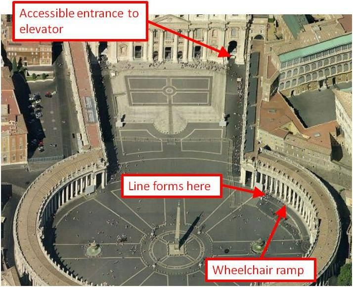 Vatican museums wheelchair access ramp Vatican Museums wheelchair access ramp