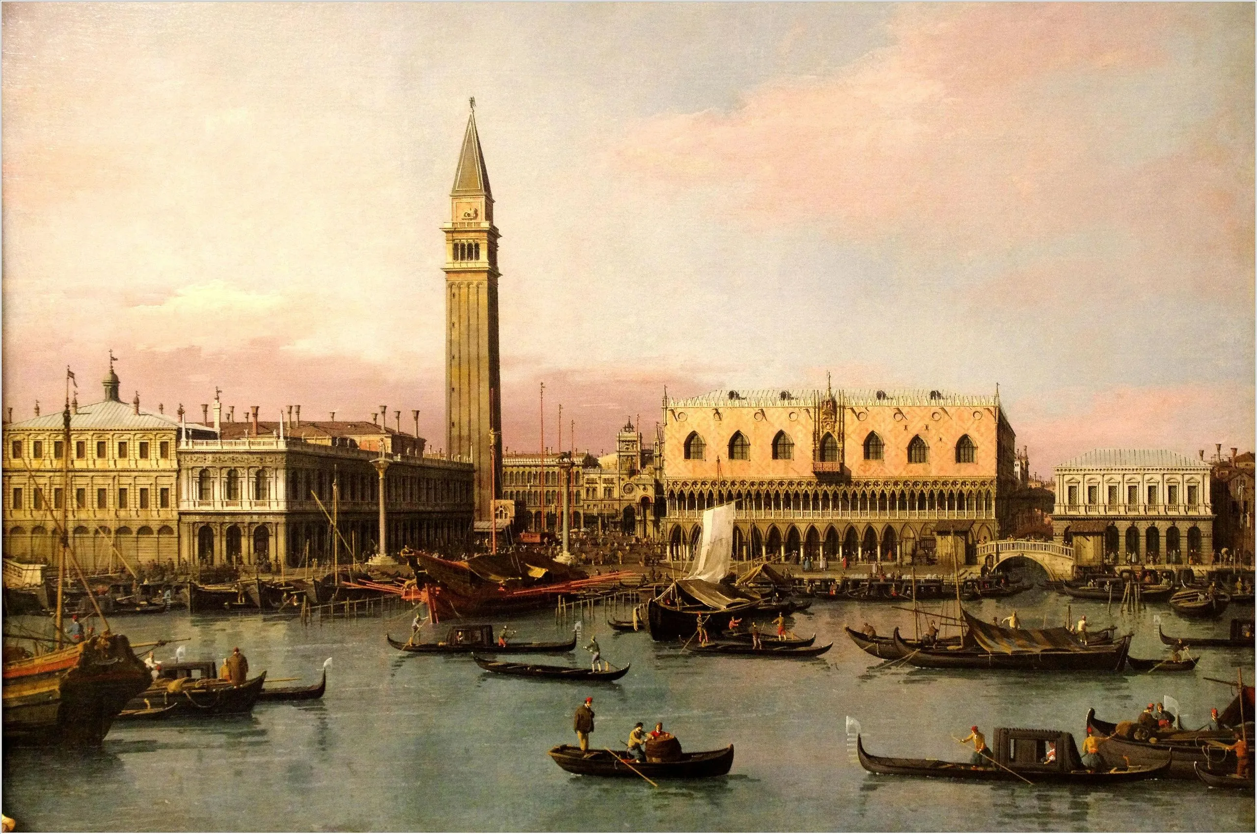 Canaletto view of the Piazzetta basin