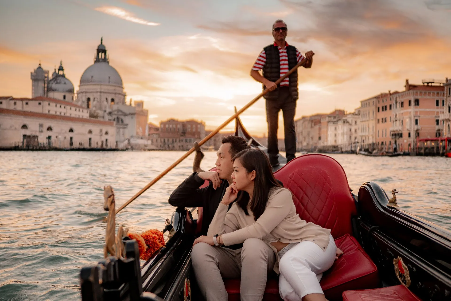Couple enjoying a gondola