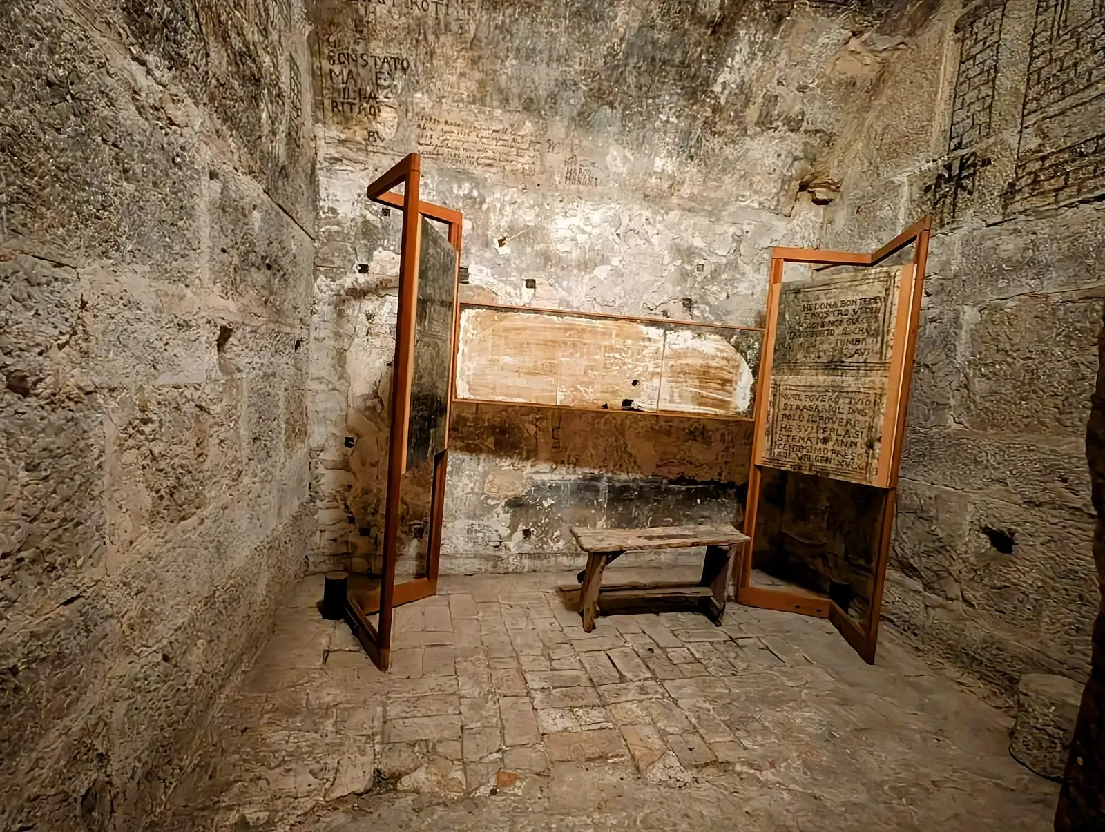 Historic prison cell interior