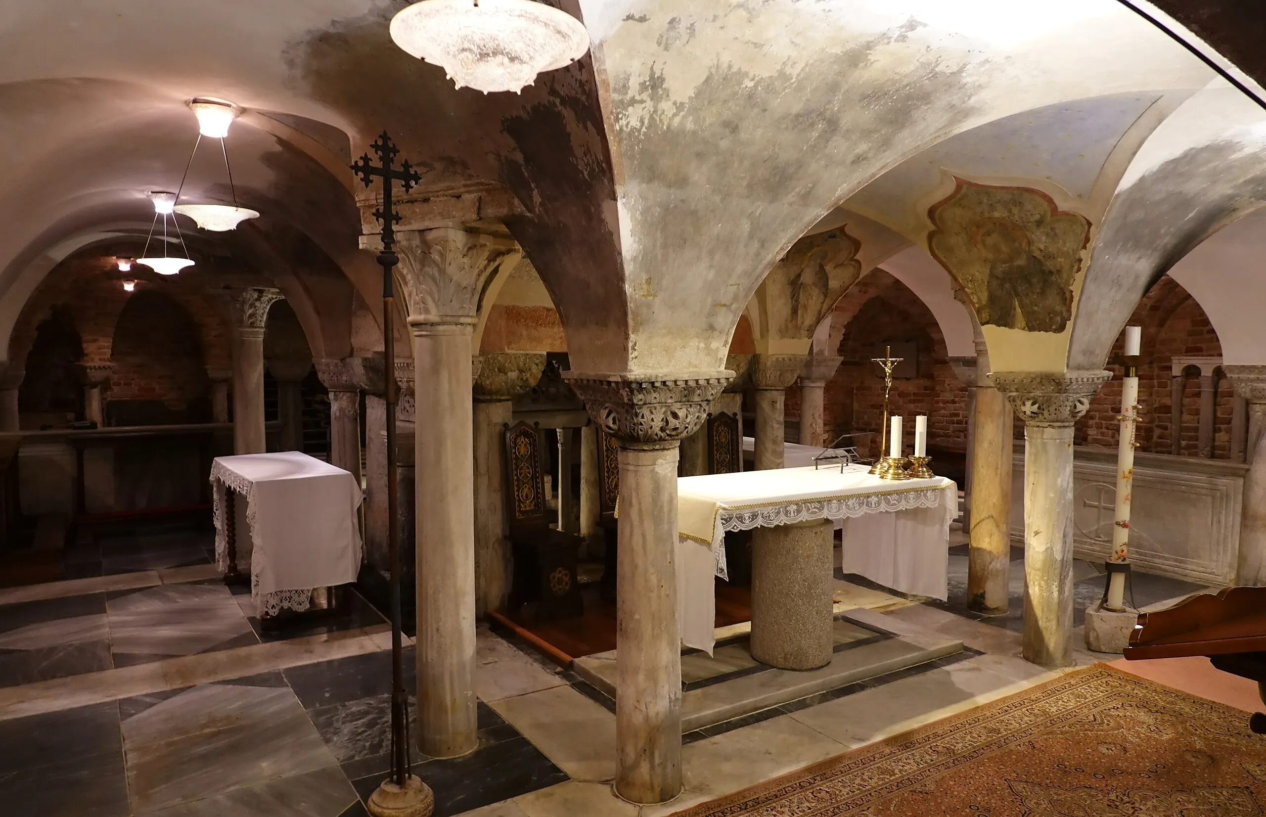 Atmospheric corridor in St. Mark’s crypt