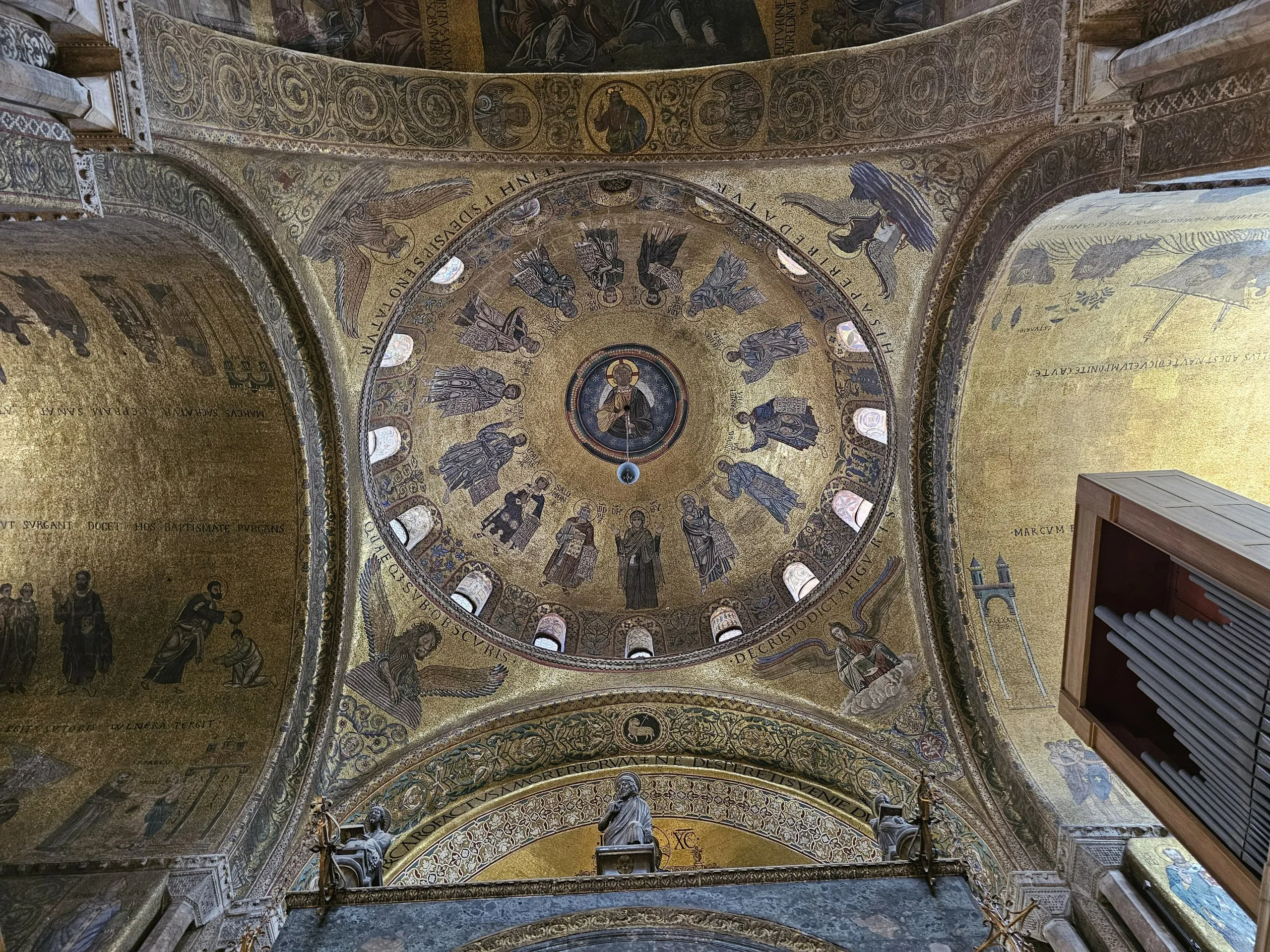 Main dome mosaics inside St. Mark’s
