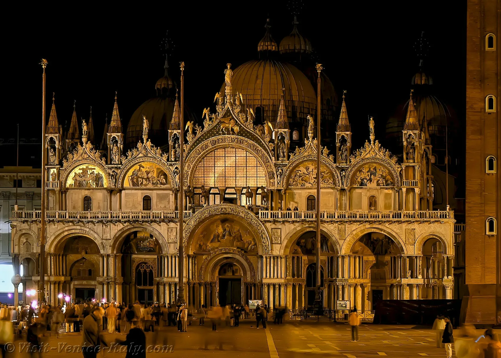 St. Mark’s Basilica illuminated at night