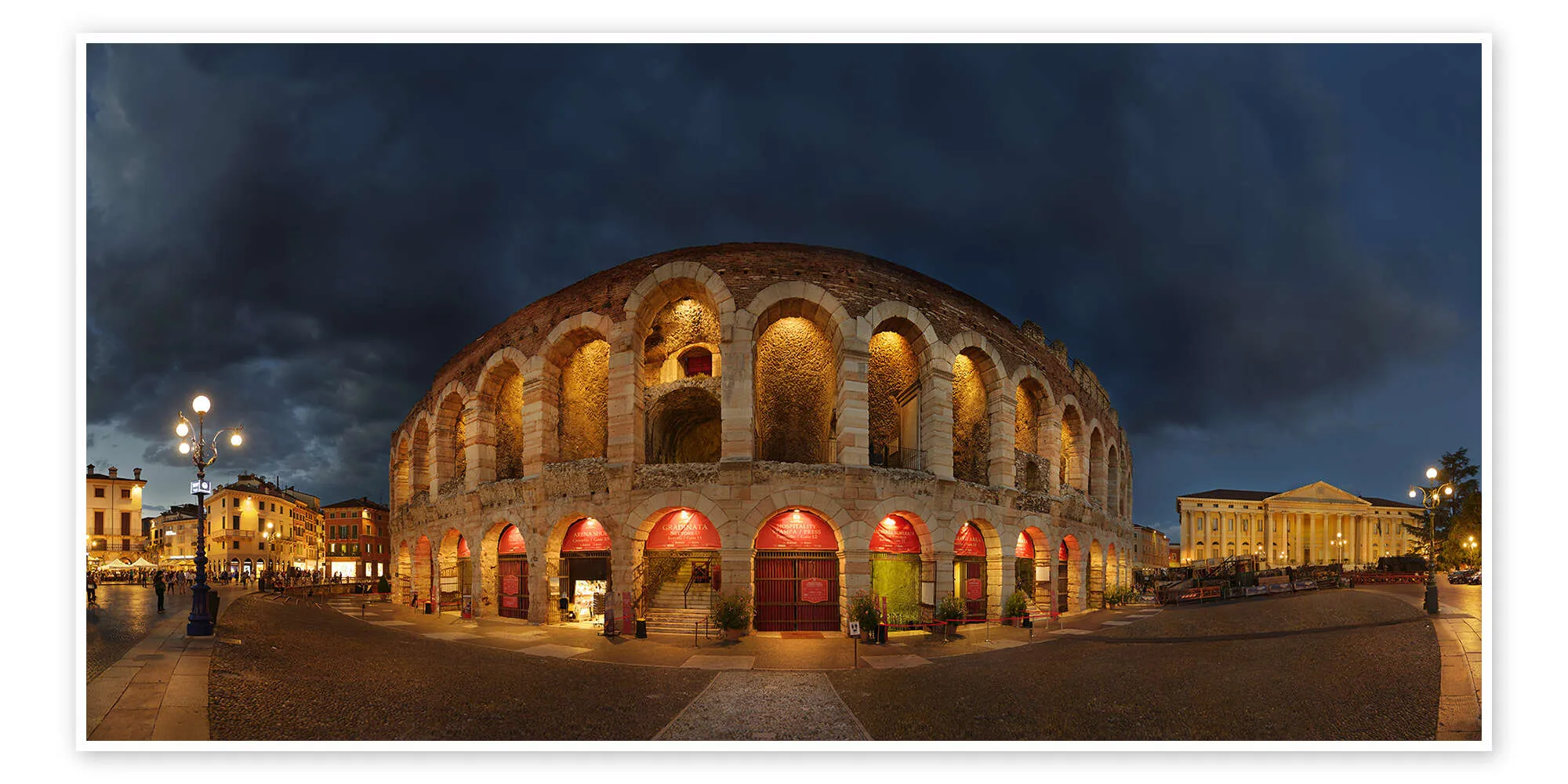 Arc de Triomphe night lights and illumination
