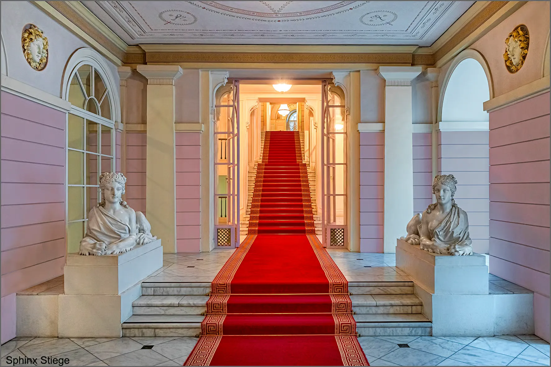 Albertina museum entrance with red carpet