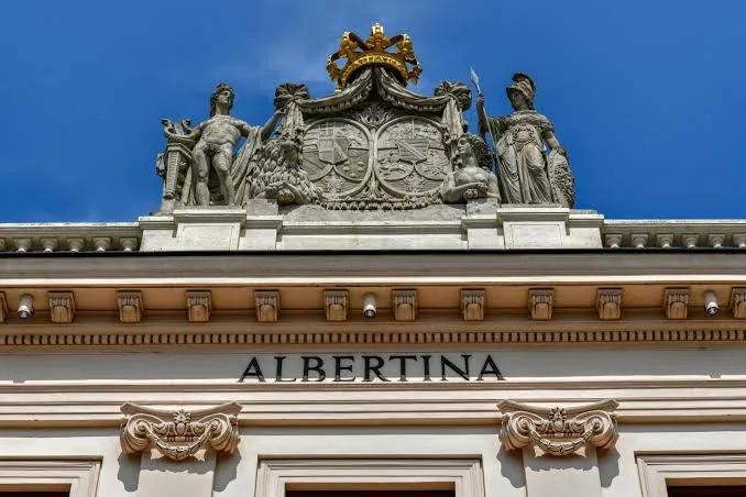 Albertina museum facade in Vienna