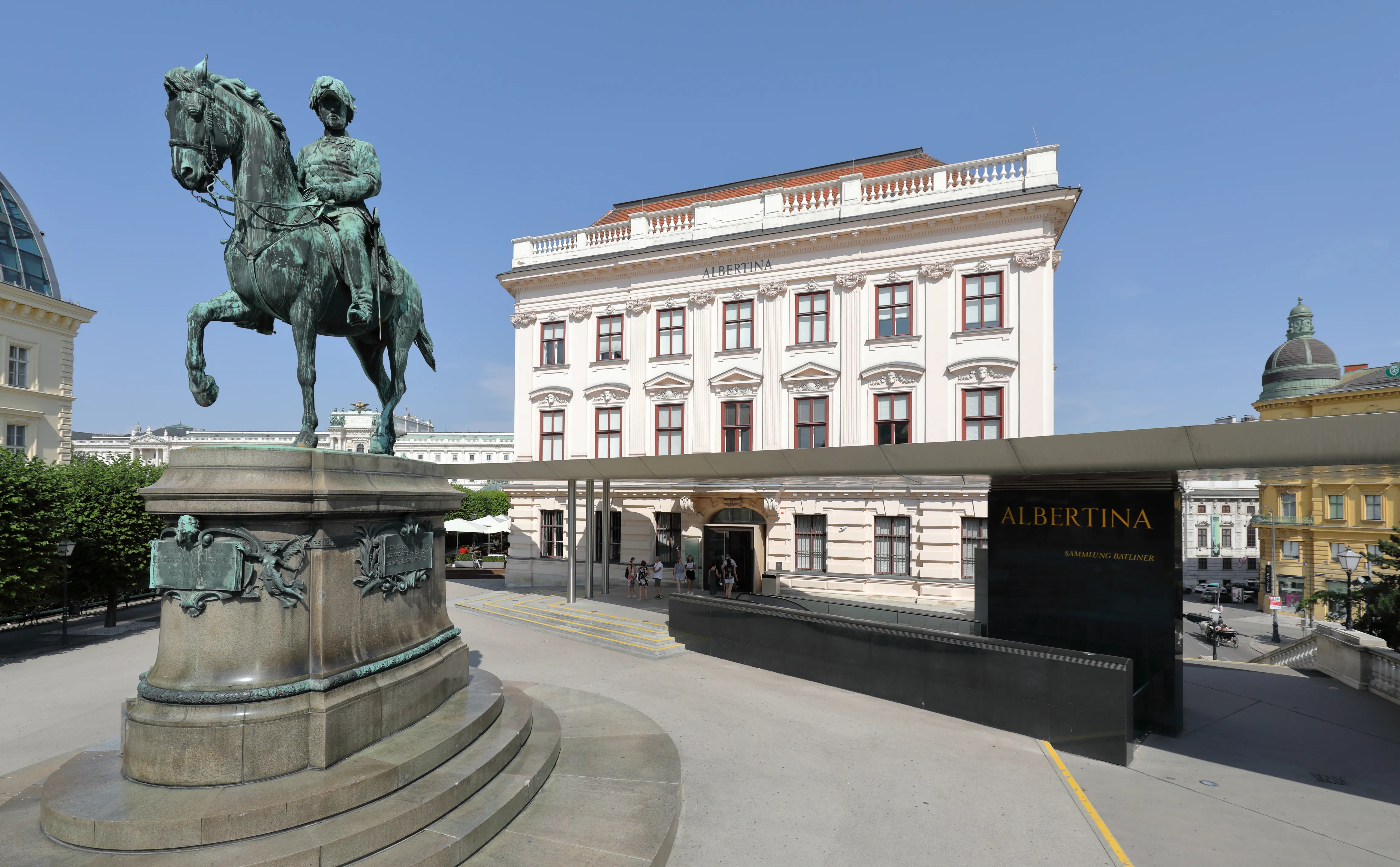 Albertina museum facade in daylight