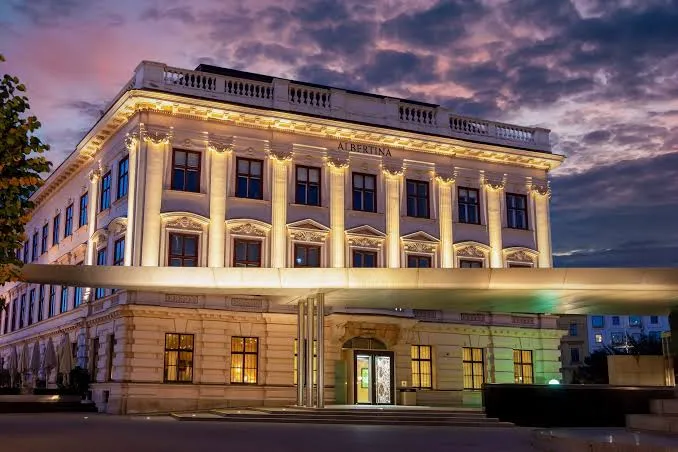 Front entrance view of the Albertina