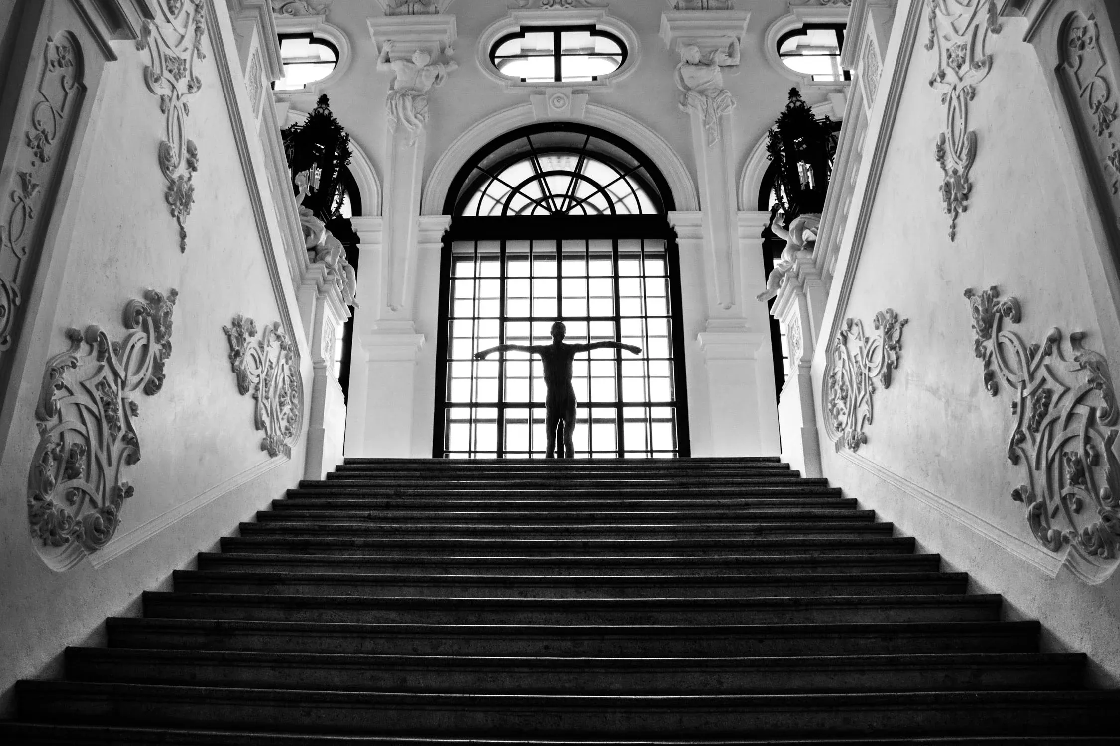 Belvedere Palace stairs detail