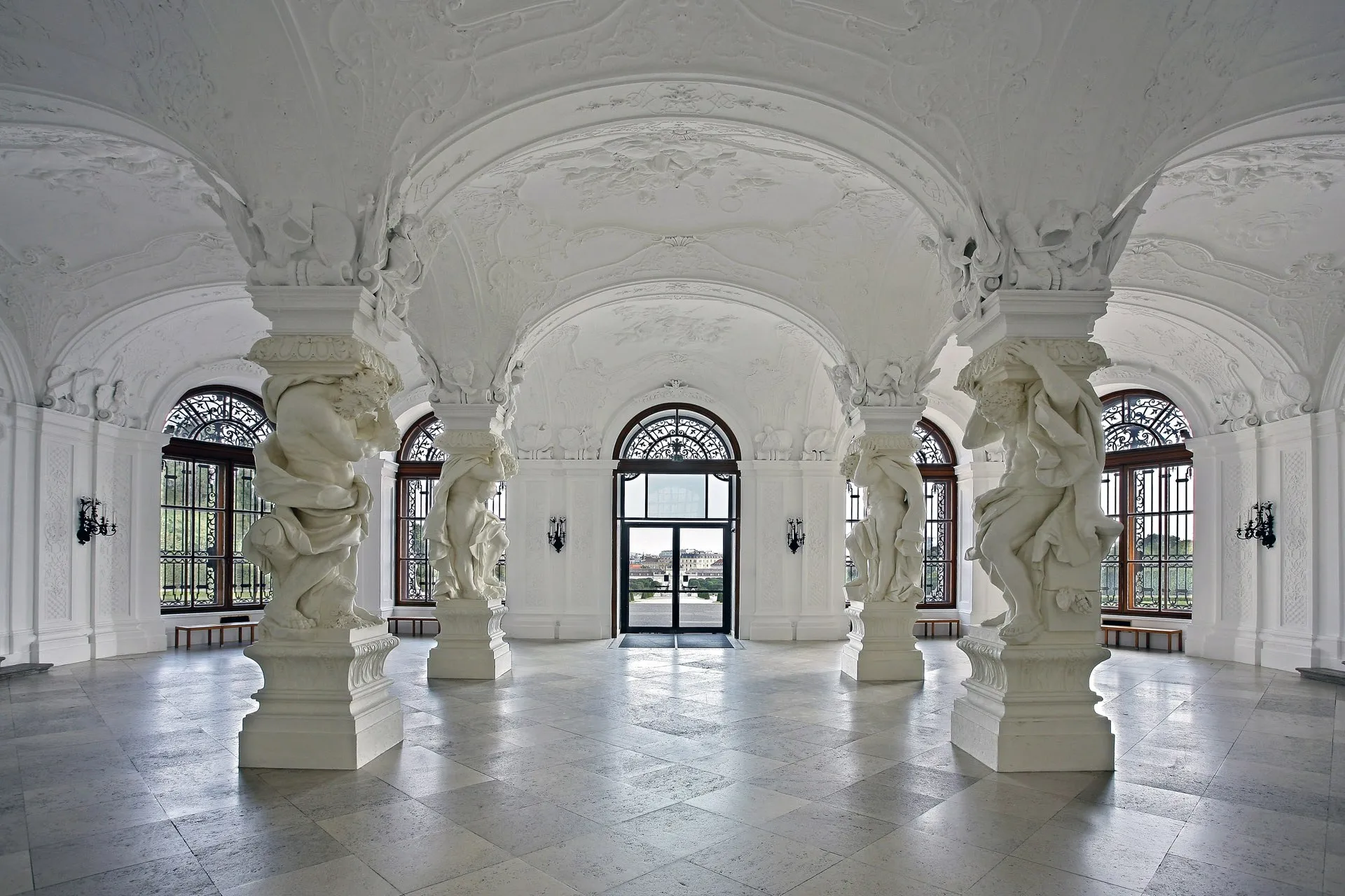 Belvedere Palace white columns