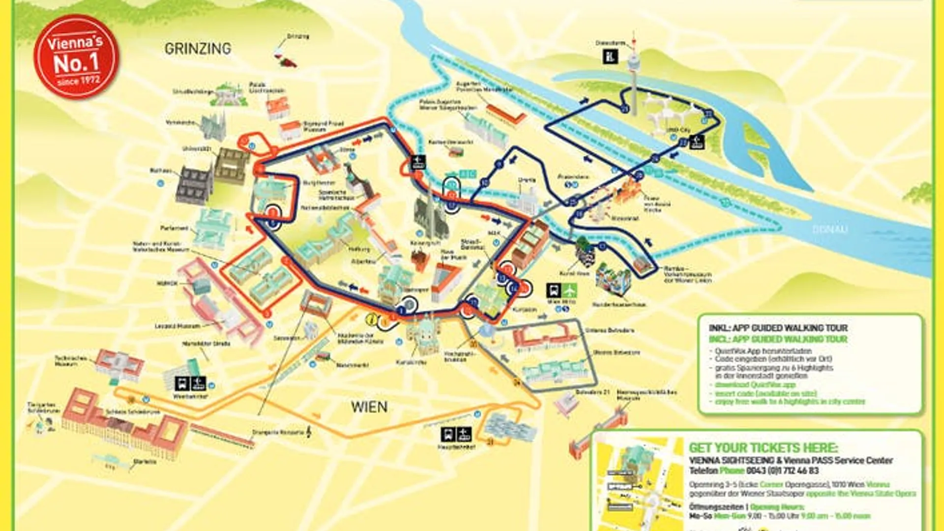Stylized Vienna transit map