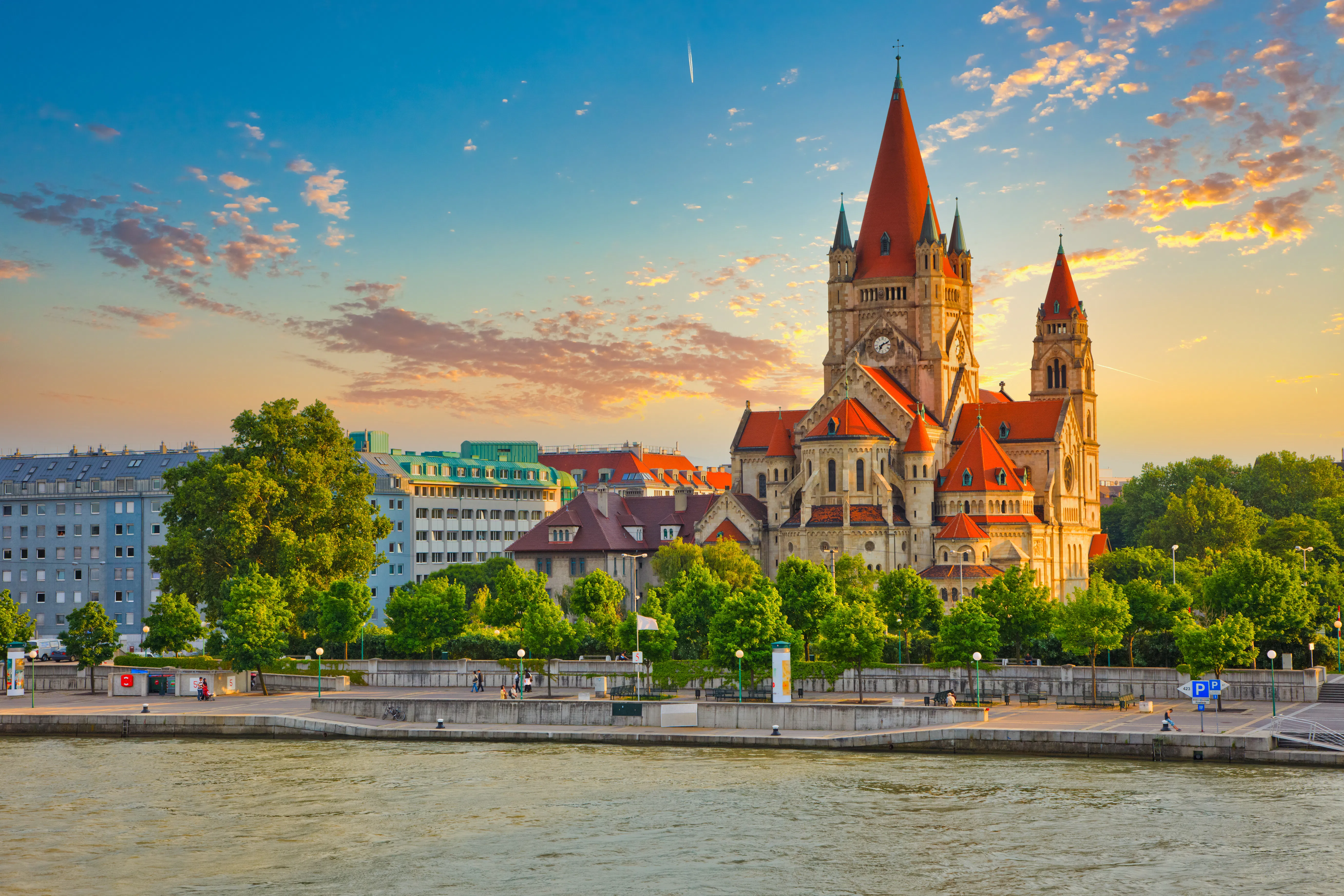 Vienna city skyline