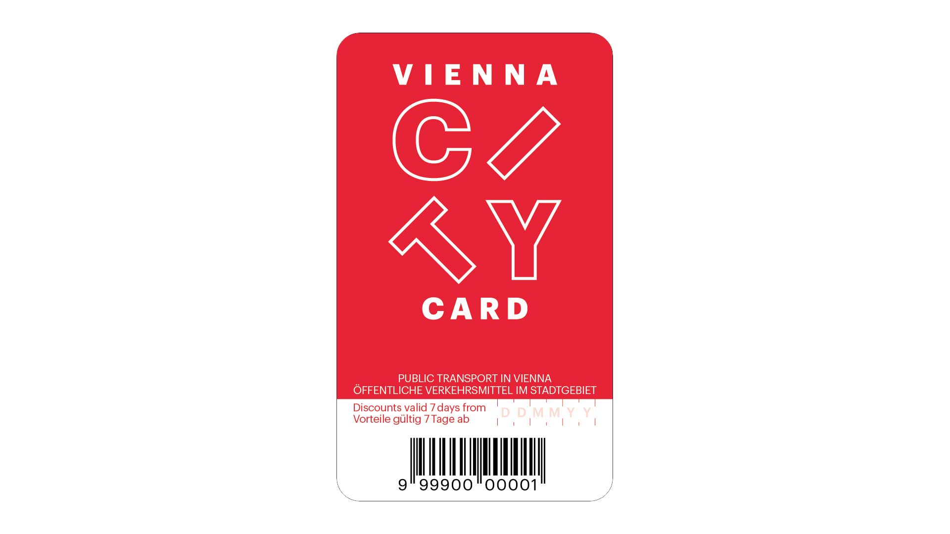 Vienna Card close-up with city background