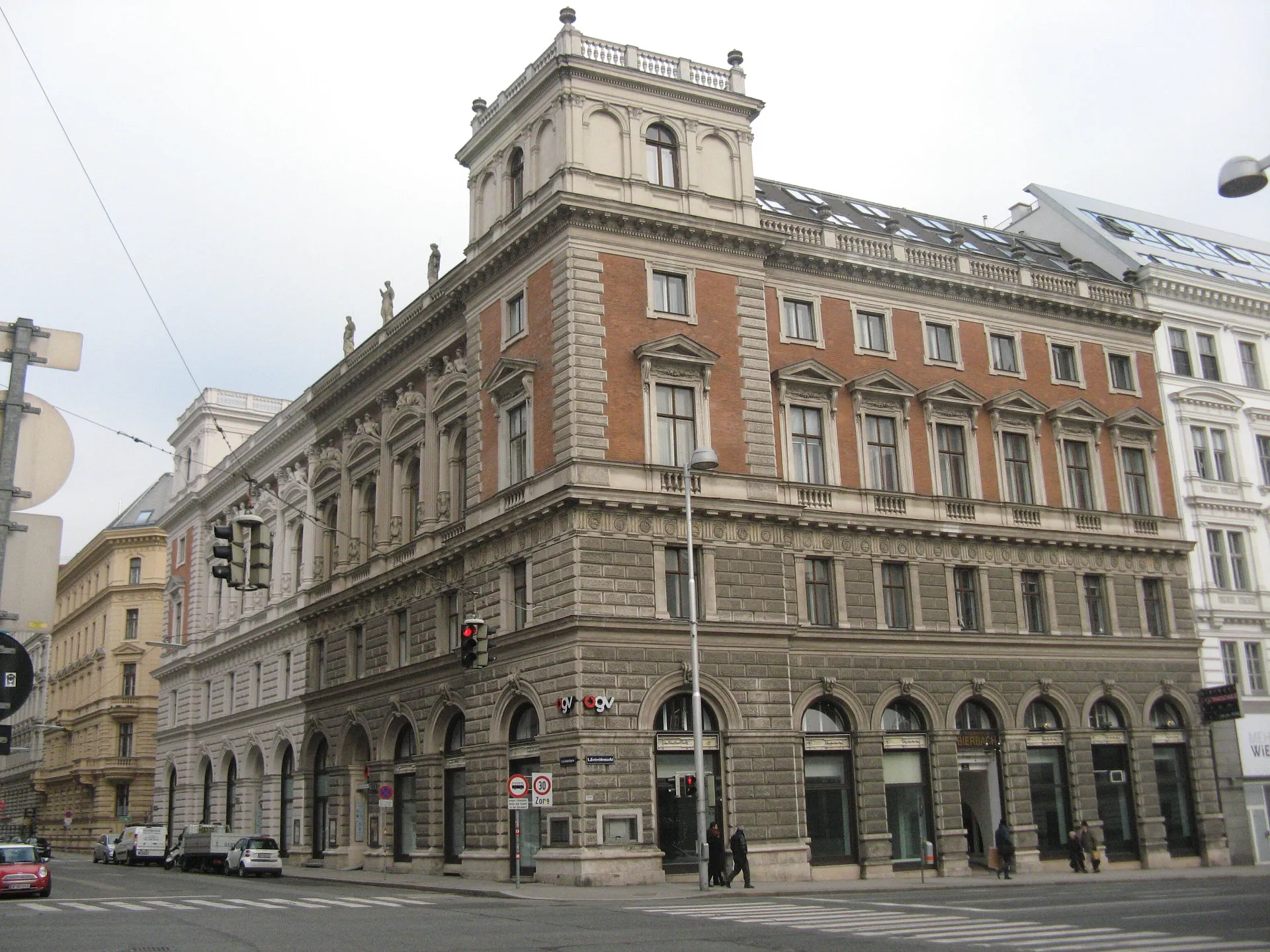 Palace Eschenbach exterior entrance in Vienna