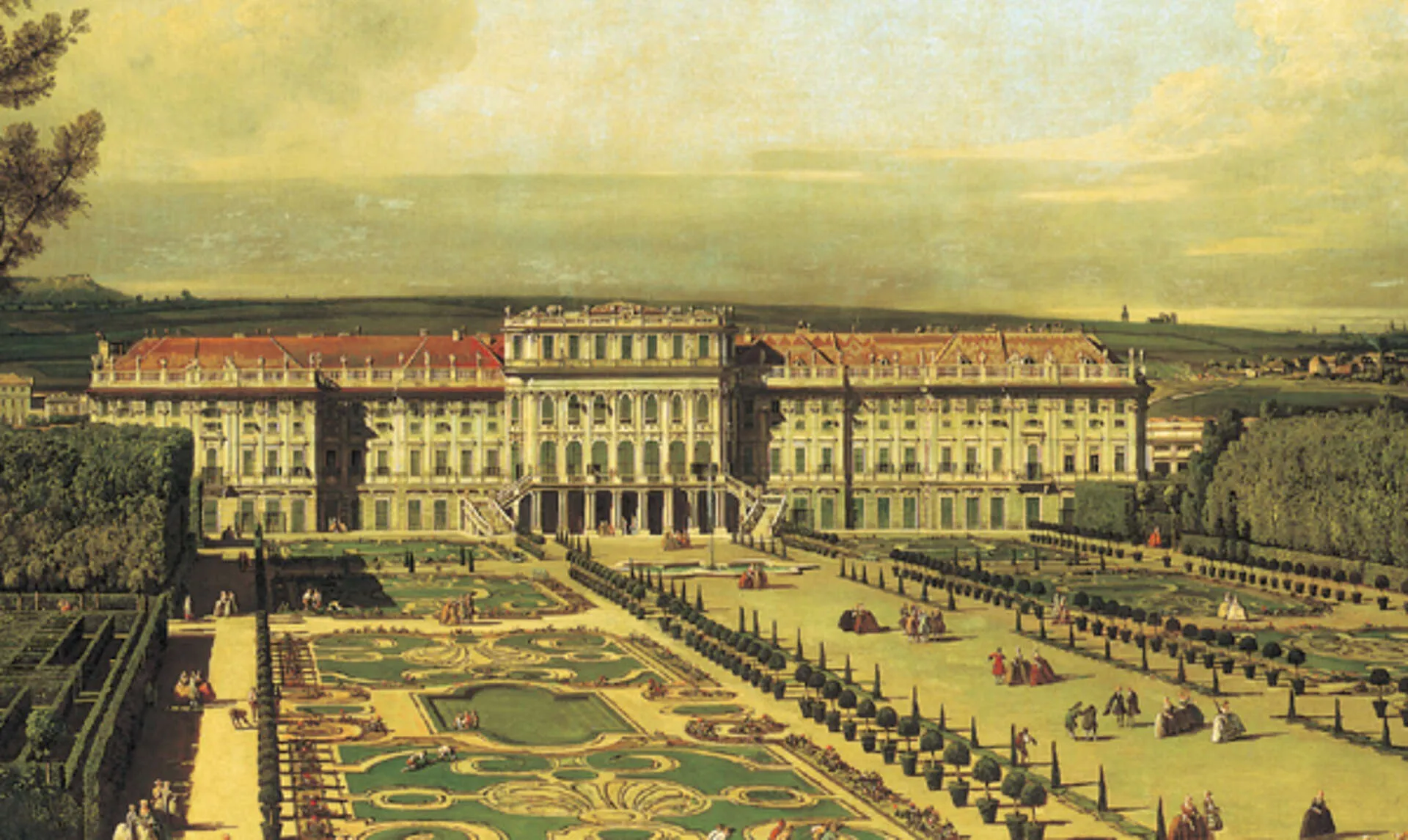 Historical painting of Schonbrunn Palace