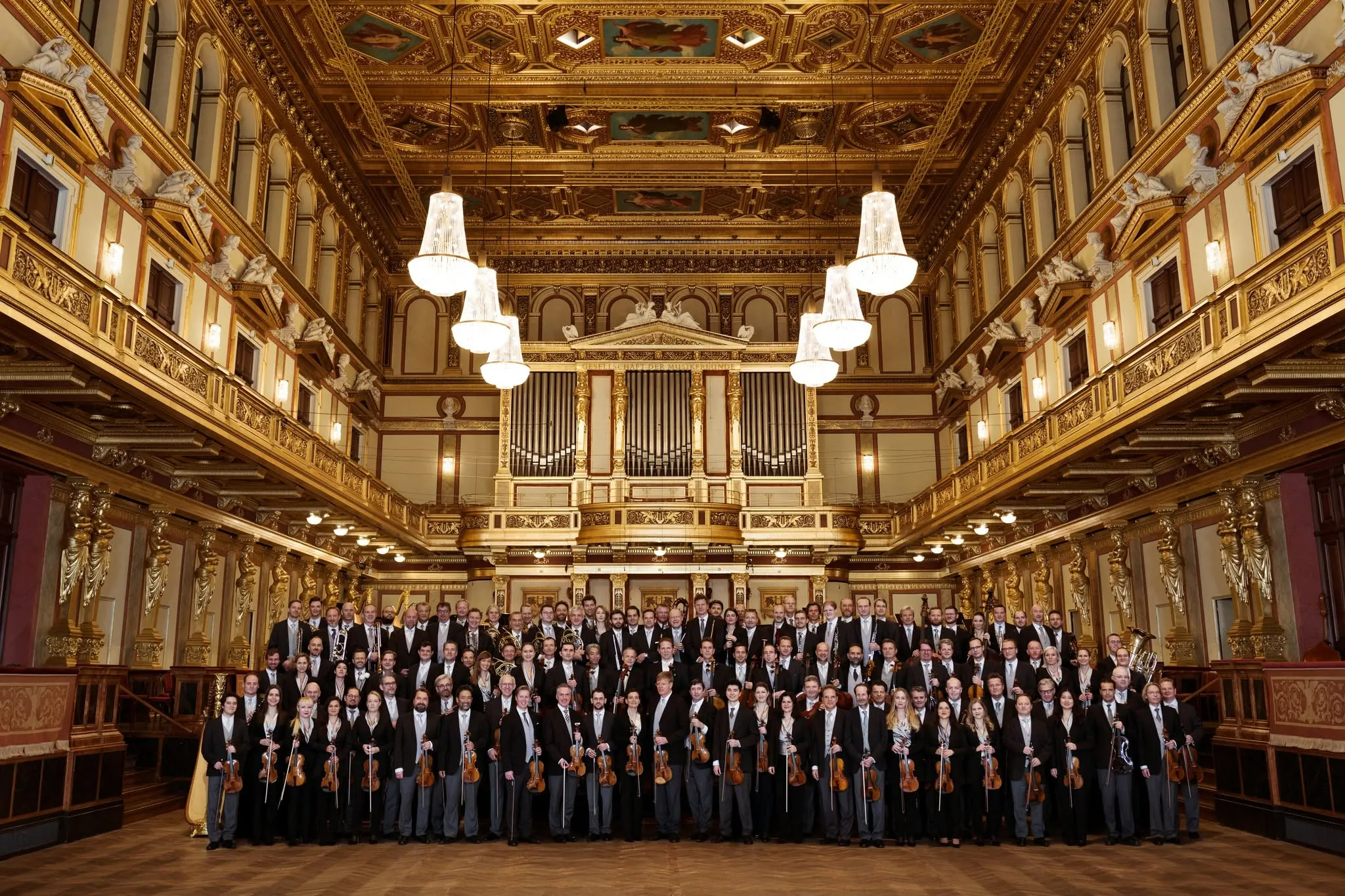 Vienna Philharmonic Orchestra on stage