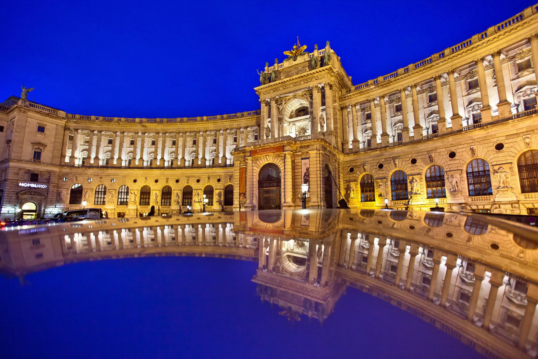 Hofburg at dusk in central Vienna